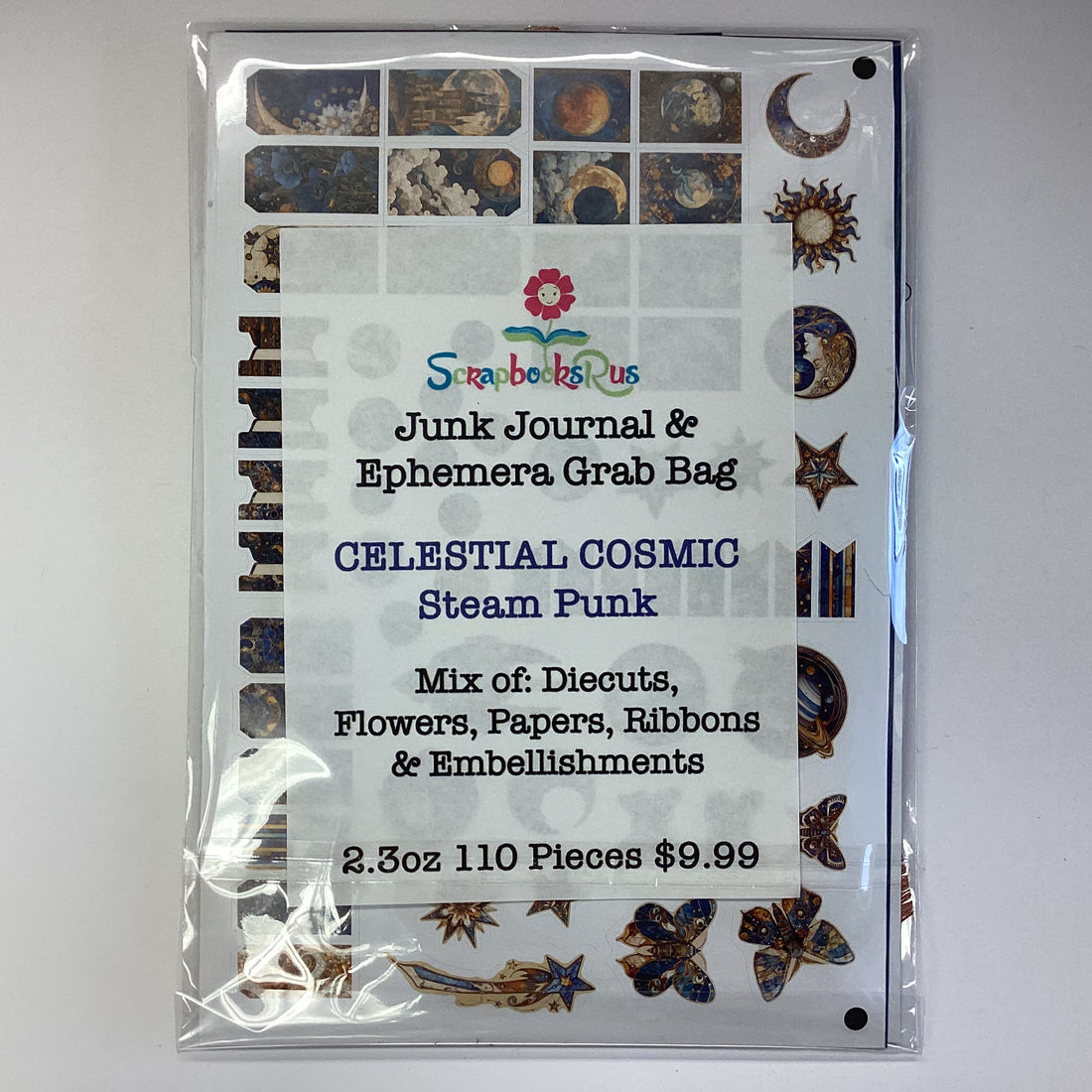 CELESTIAL COSMIC Steam Punk Junk Journal Ephemera Grab Bag 110pc