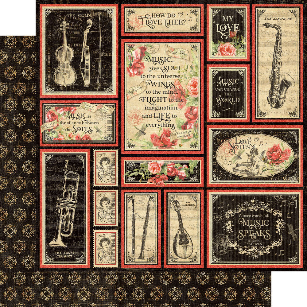 Graphic 45 Collector’s Edition LOVE NOTES 8X8 Collection Pack