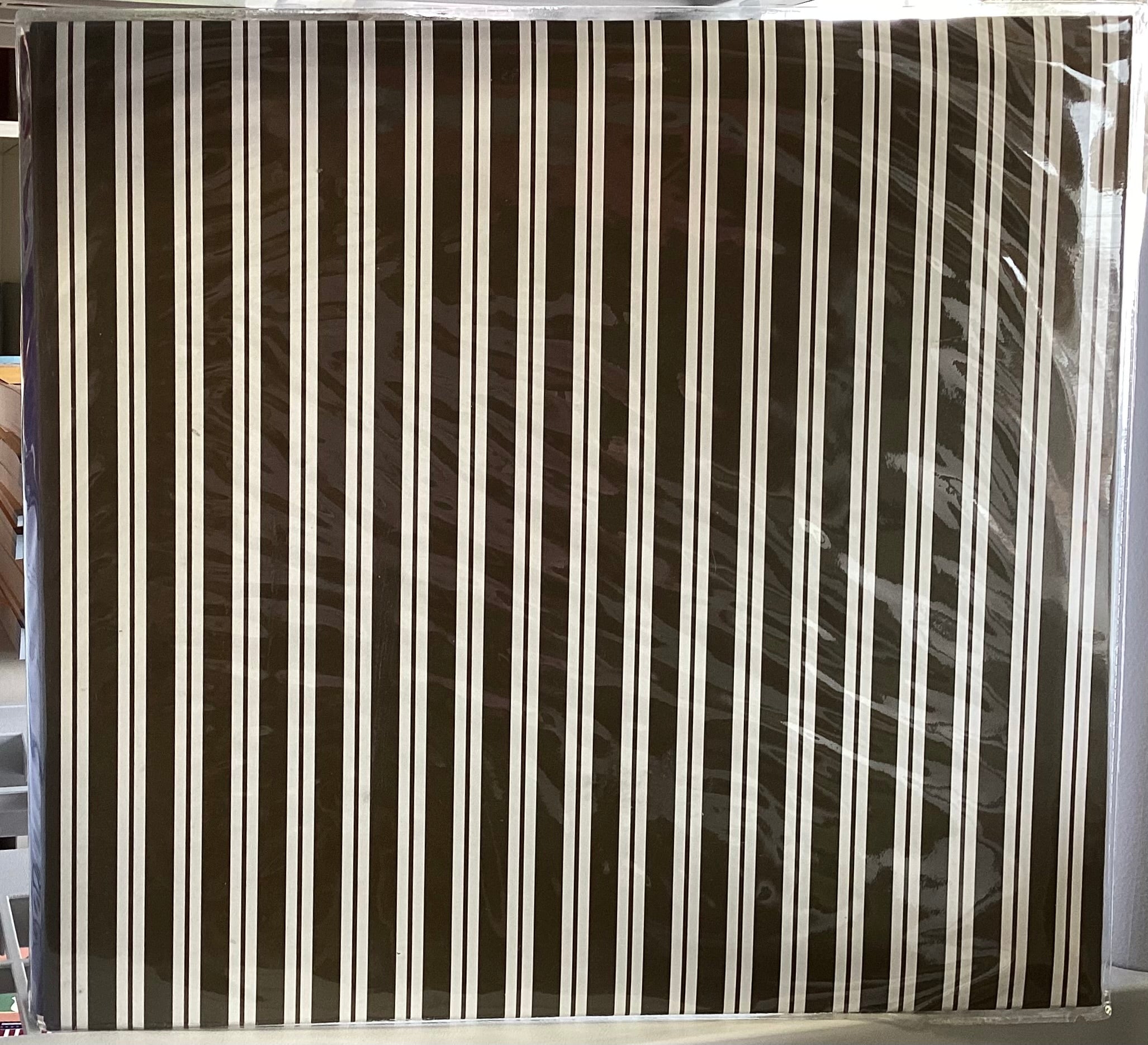 BROWN WHITE STRIPES 12”x12” Postbound Scrapbook Album