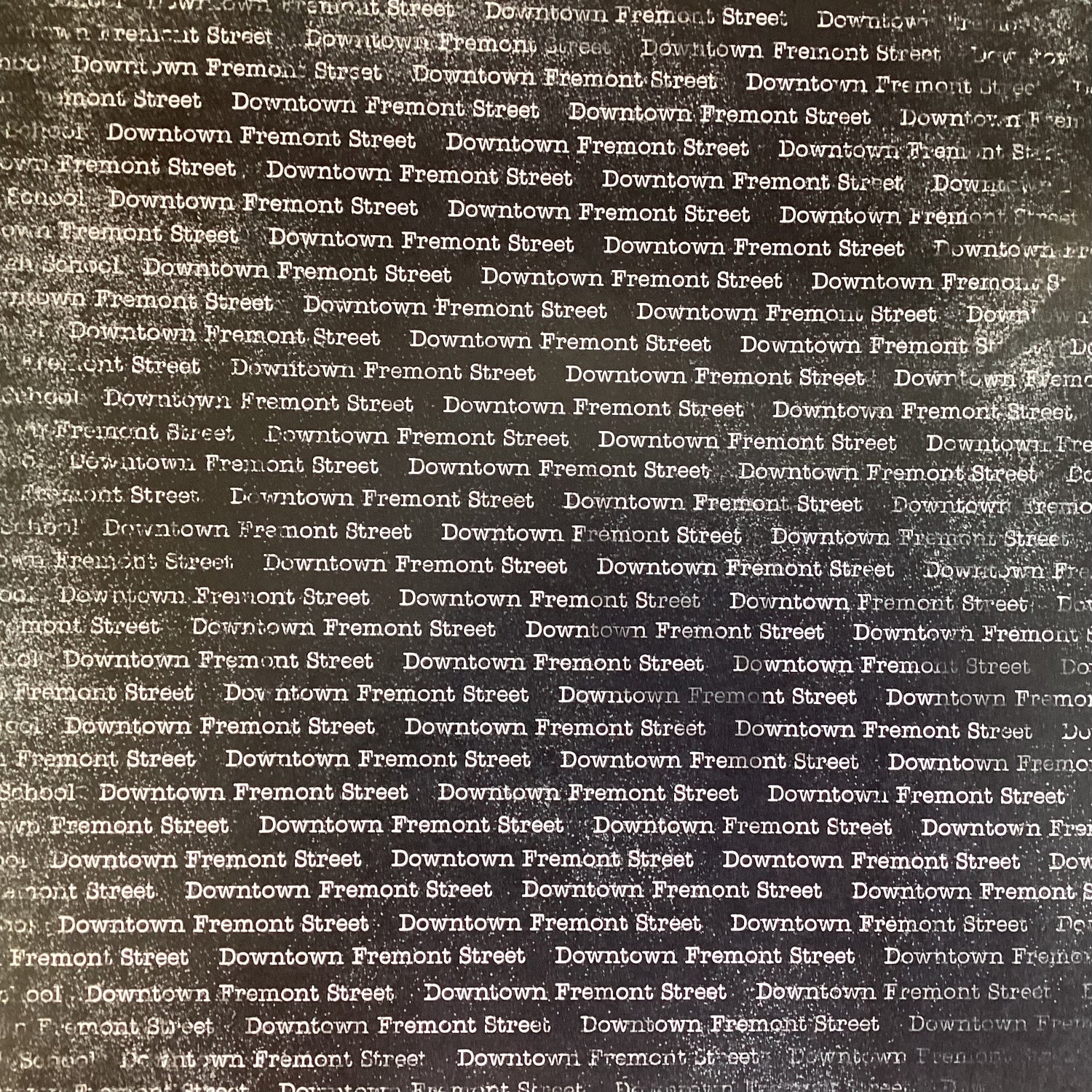 Word Background DOWNTOWN FREMONT STREET 12"X12" Scrapbook Paper