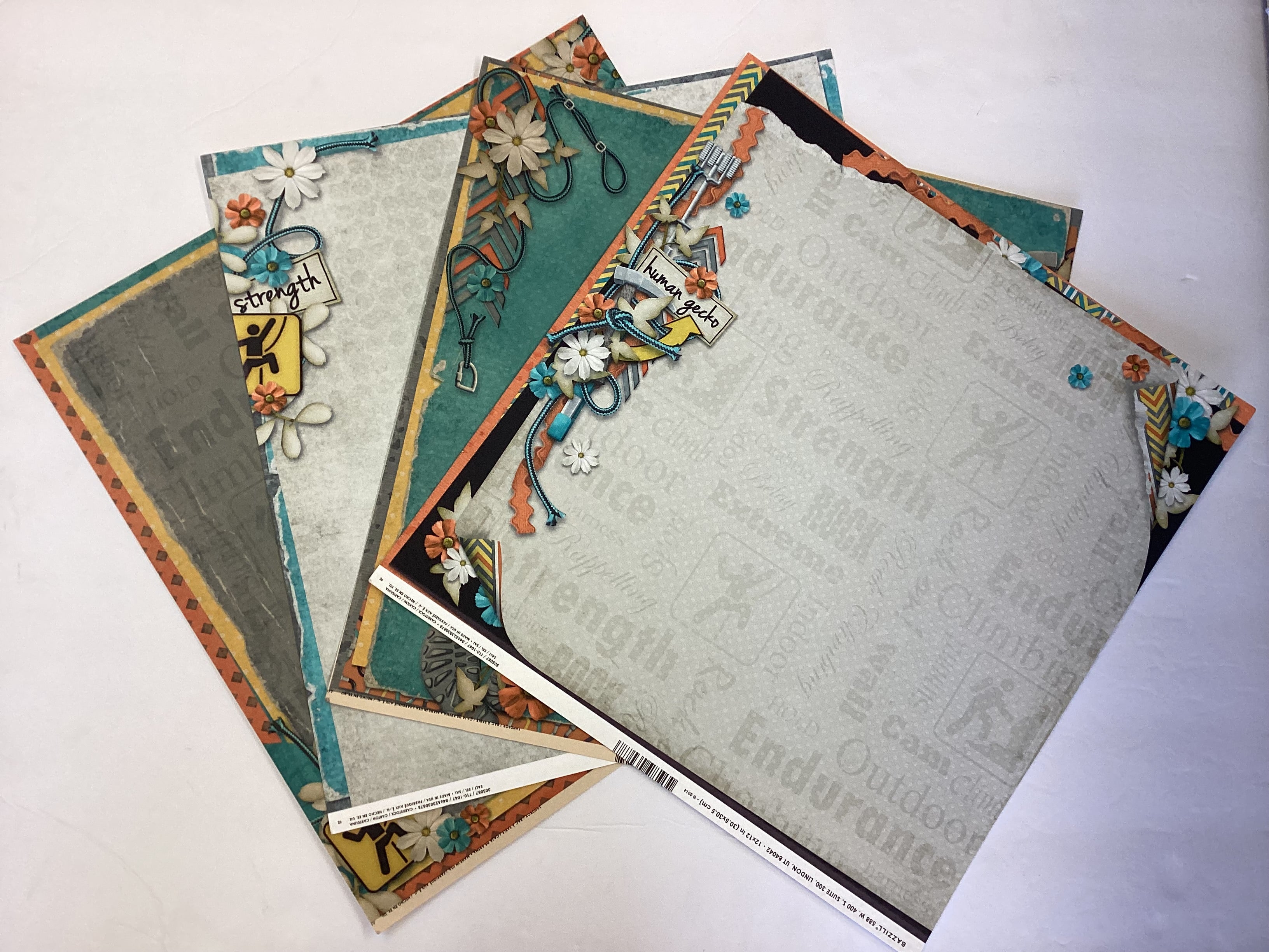 Scrapbooksrus ROCK CLIMBING Paper Pack 4pc