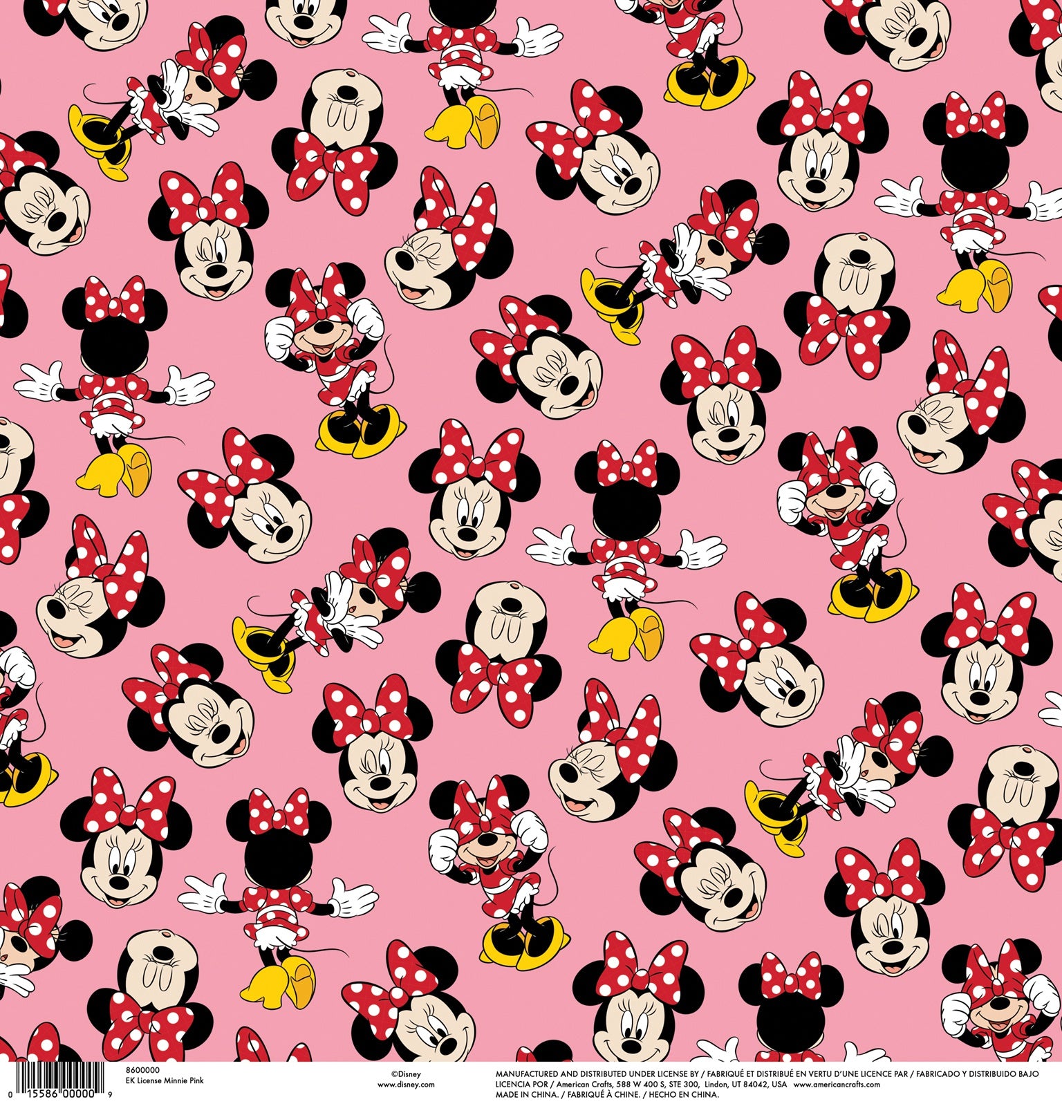 Disney Ek Success MICKEY MOUSE & FRIENDS 12X12 Scrapbook Paper