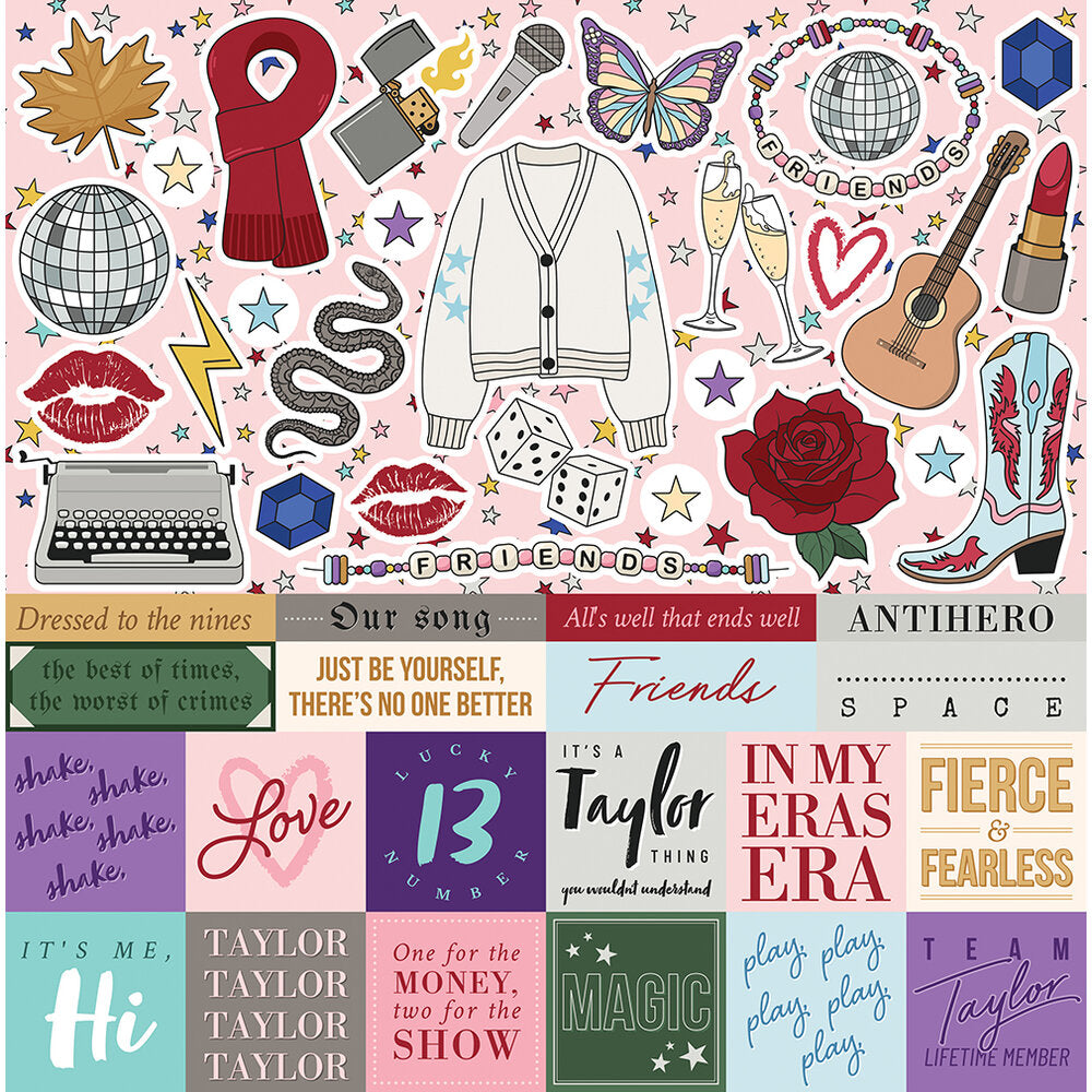 Reminisce TAYLOR FOREVER 12"X12" Scrapbook Kit 9pc