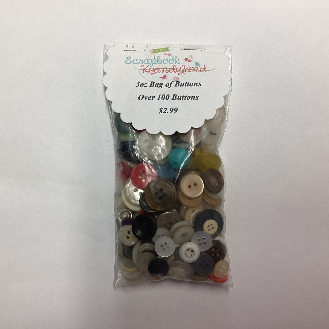 ScrapbooksRus BAG OF BUTTONS 3oz