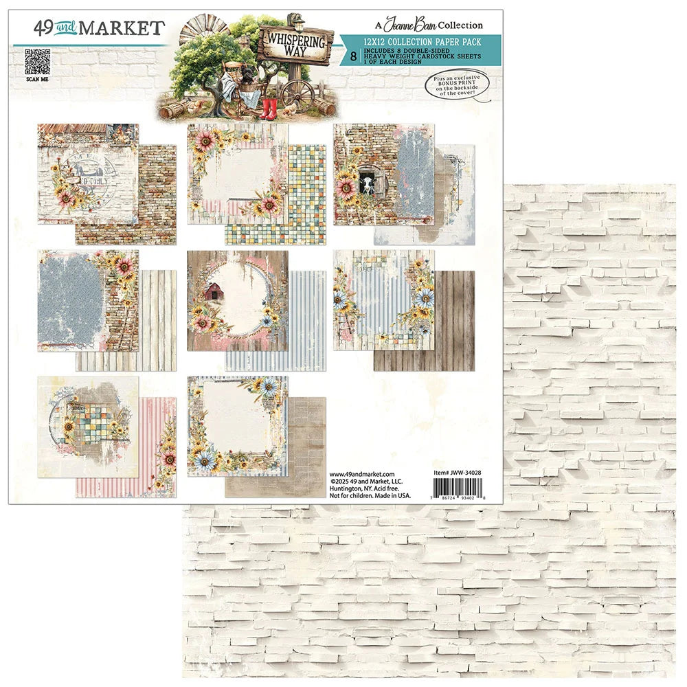 49 and Market WHISPERING WAY 12X12 Collection Paper Pack