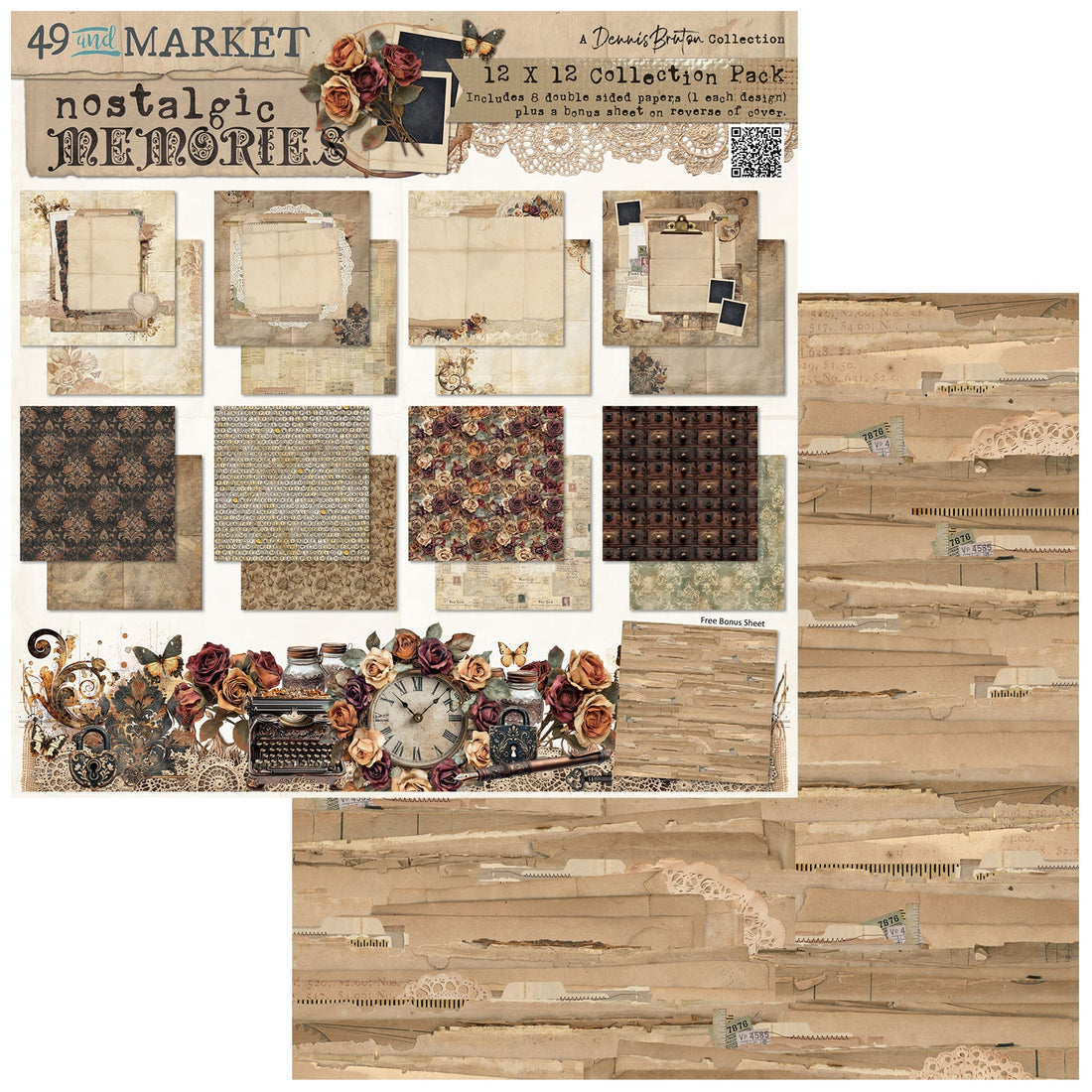 49 and Market NOSTALGIC MEMORIES 12X12 Collection Paper Pack