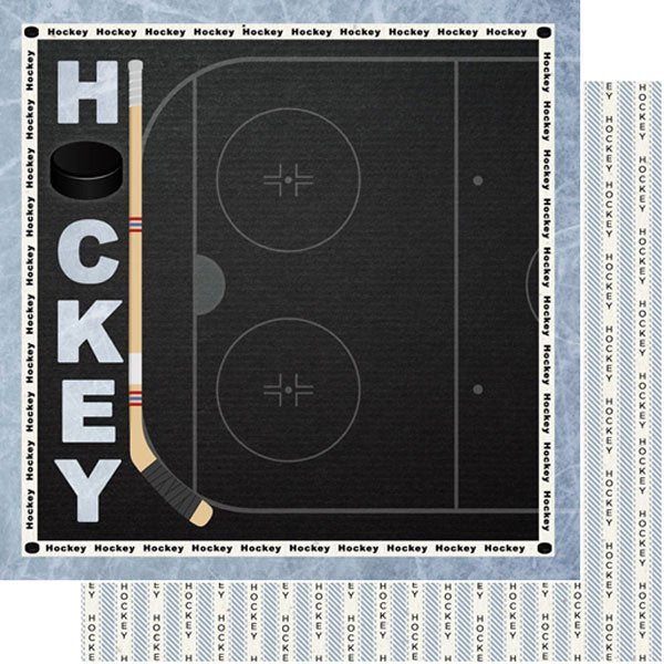 Scrapbook Customs HOCKEY CRAFT 12”X12” Scrapbook Paper