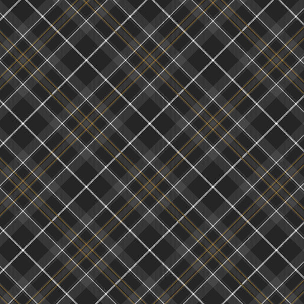 Scrapbook Customs GRAD CAP PLAID 12"X12" Scrapbook Paper