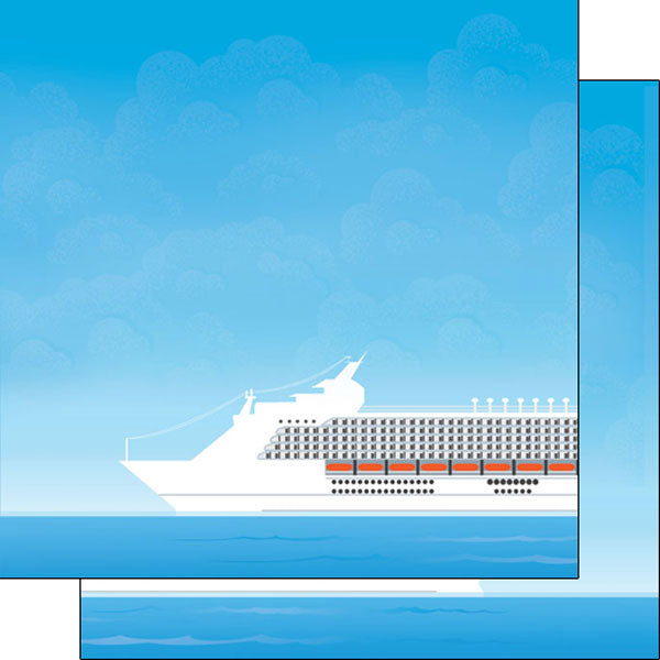 CRUISE ON DECK PAPER PACK 12"X12" Scrapbook Papers 6 Sheets
