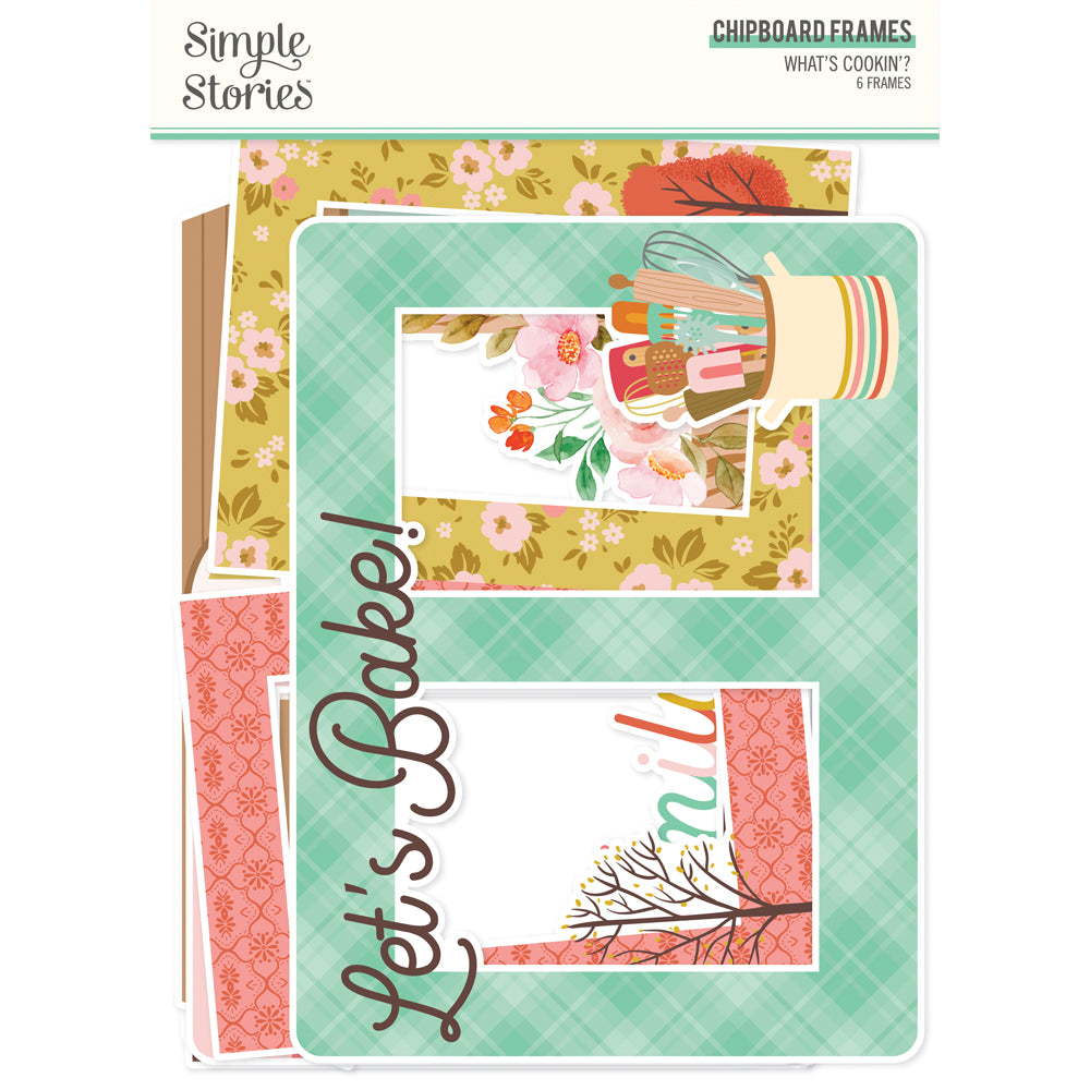 Simple Stories What’s Cookin? CHIPBOARD FRAMES 6pc