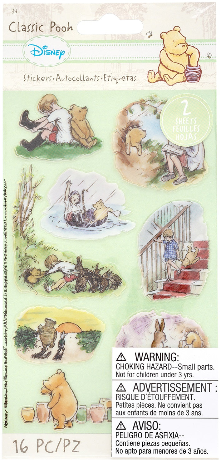Ek Success CLASSIC POOH Classic Stickers 16pc