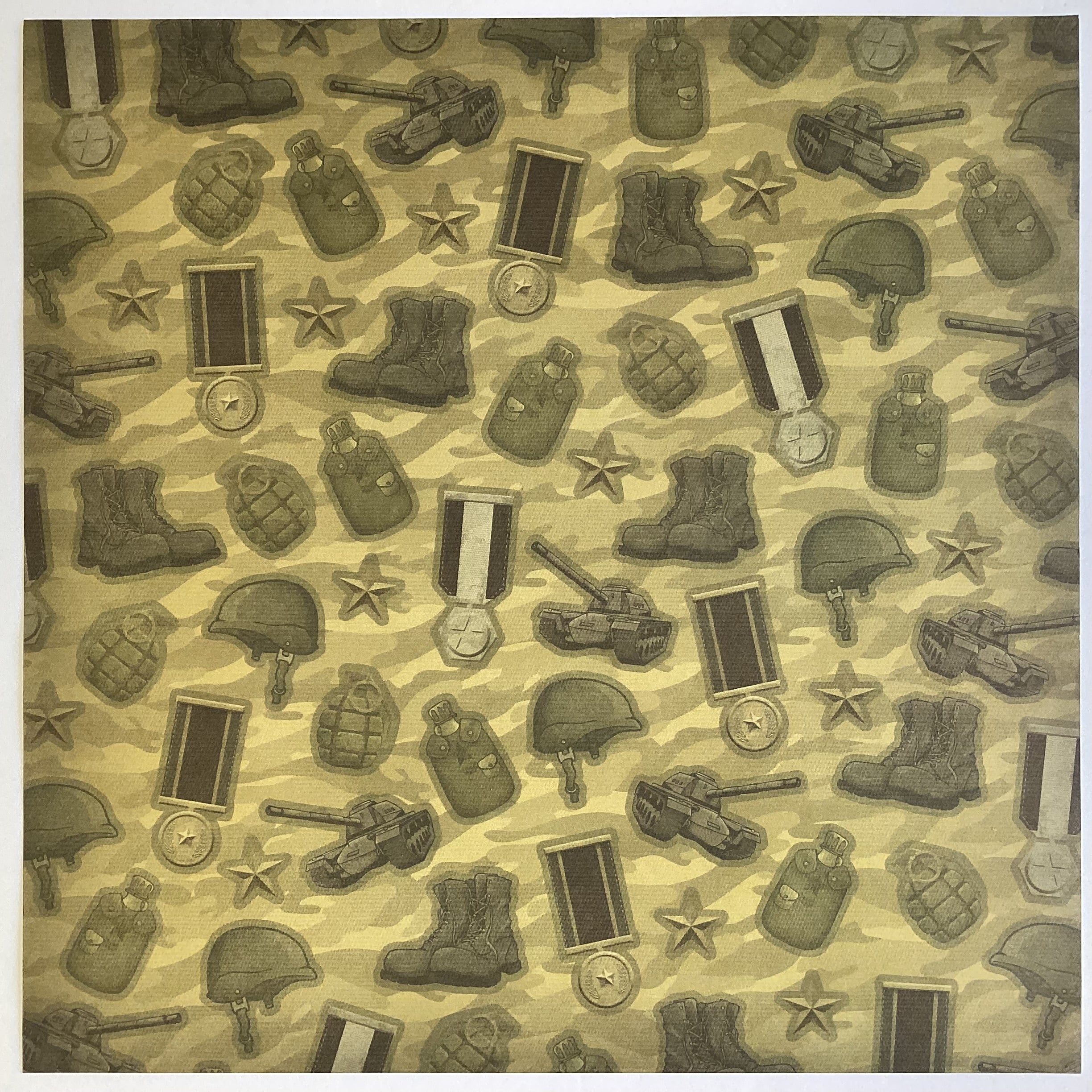 Karen Foster AMERICAN BRAVERY FREEDOM C 12"X12" Paper & Stickers 6pc