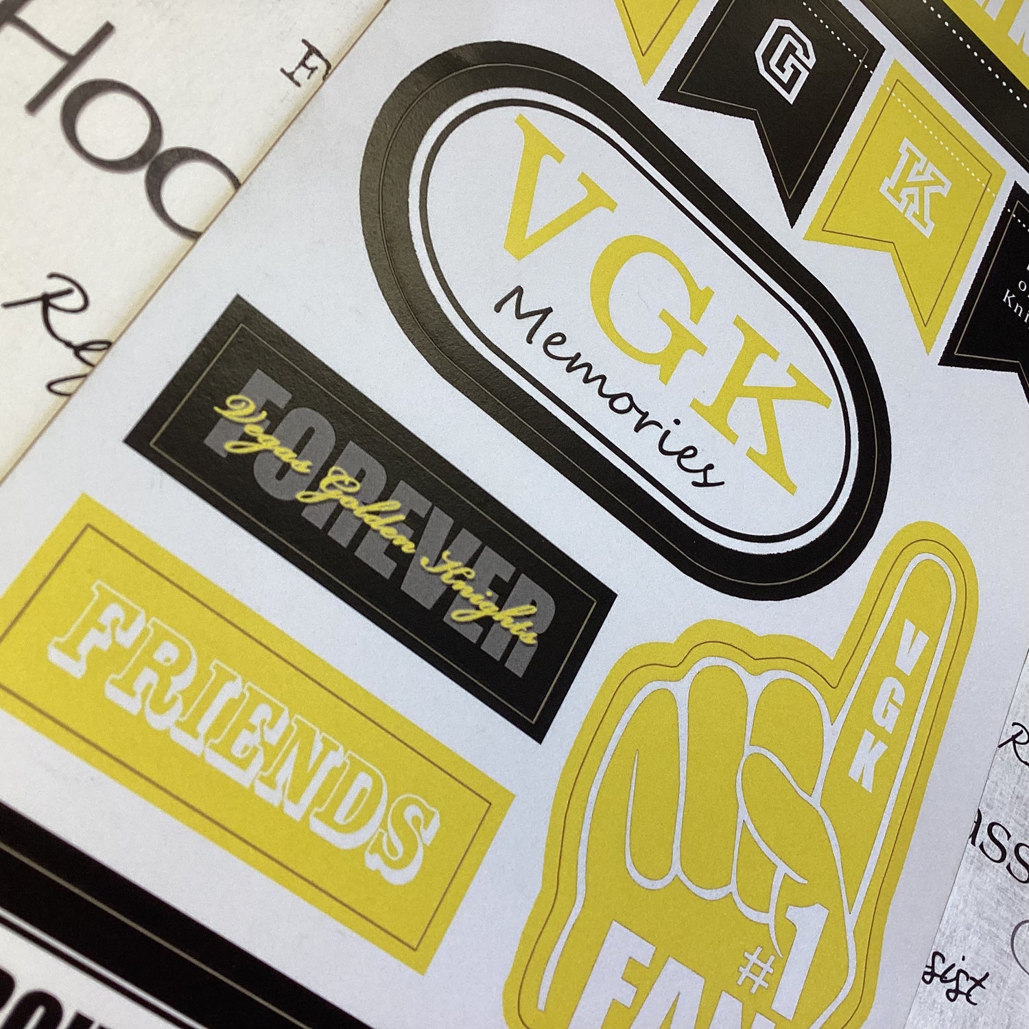 VEGAS GOLDEN KNIGHTS 6"X12" Fan Stickers Scrapbook Customs