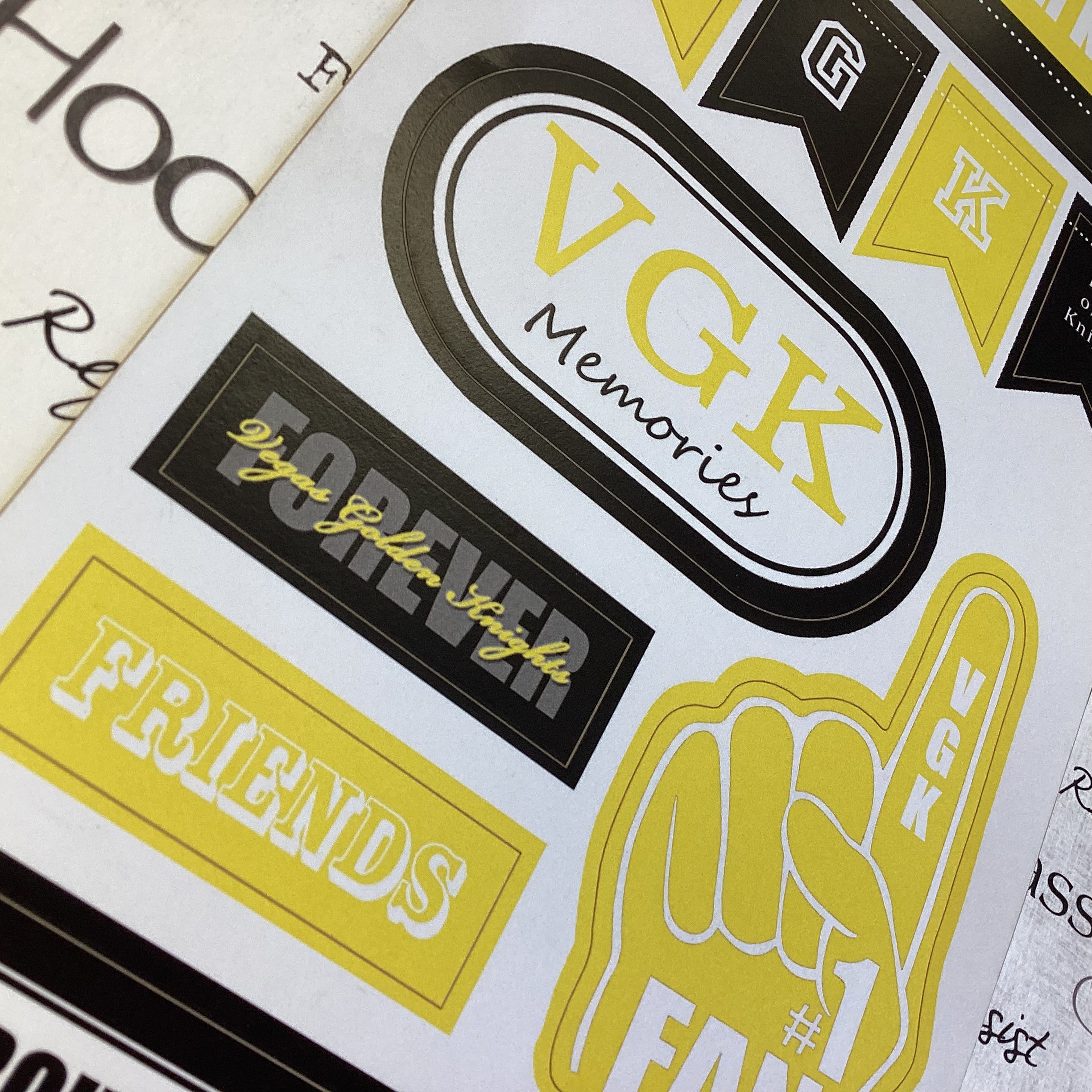 VEGAS GOLDEN KNIGHTS 6"X12" Fan Stickers Scrapbook Customs