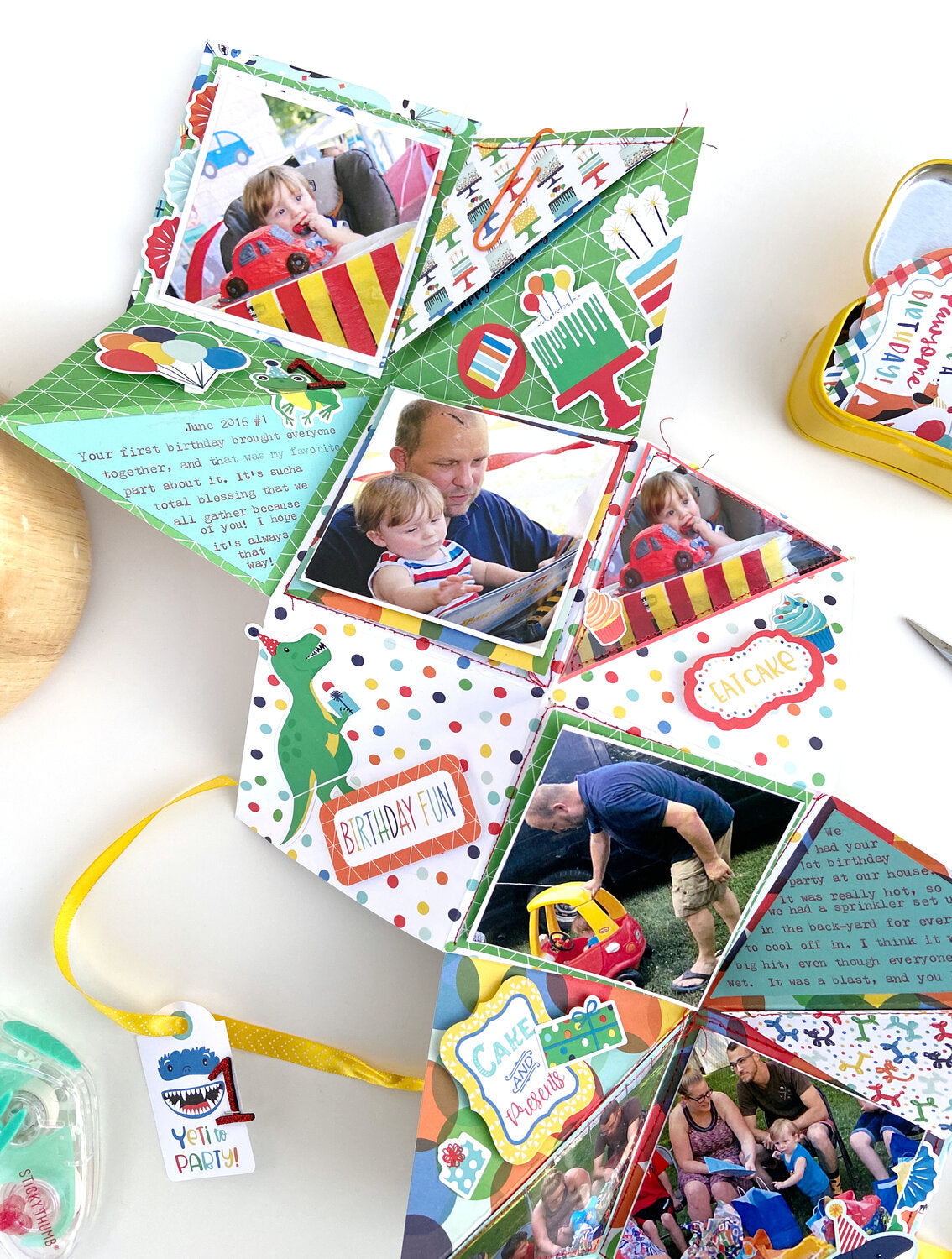 Echo Park It’s Your Birthday BOY CONFETTI 12"X12" Scrapbook Paper