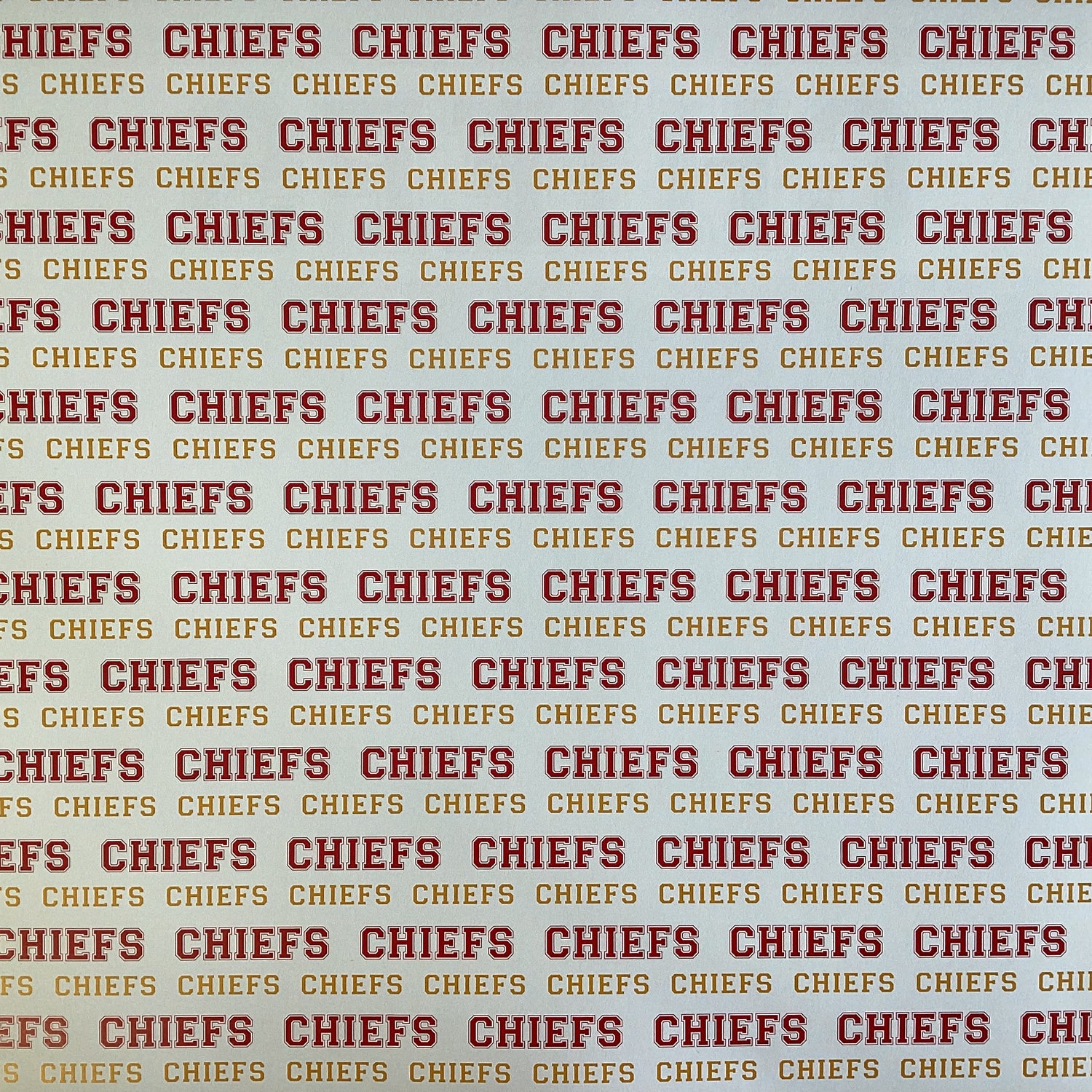 Scrapbooksrus CHIEFS FOOTBALL 12"X12" Scrapbook Paper Kit 12 Sheets