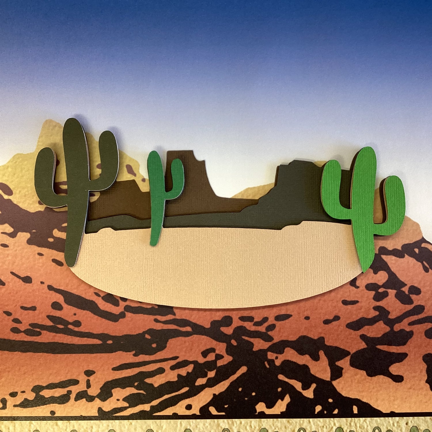 MOUNTAIN CACTUS Red Rock Mt. Charleston Grand Canyon Travel Laser Cut