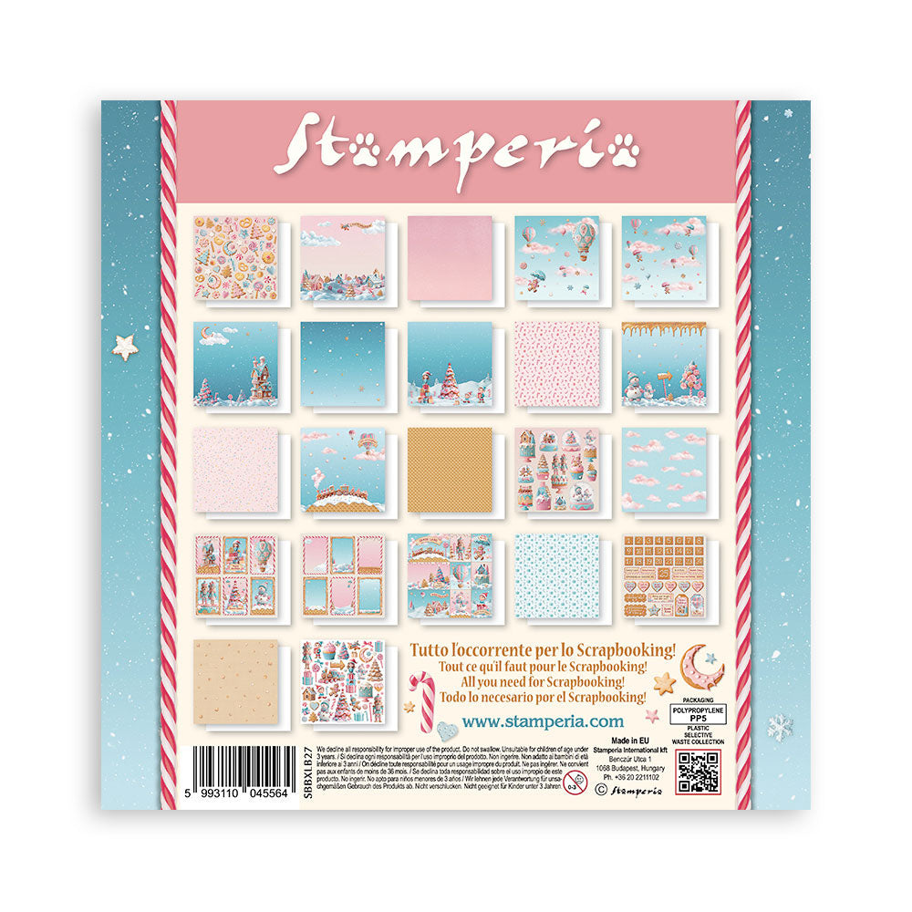 Stamperia Candy Christmas MAXI PAD 12"X12" Scrapbook Paper Pack