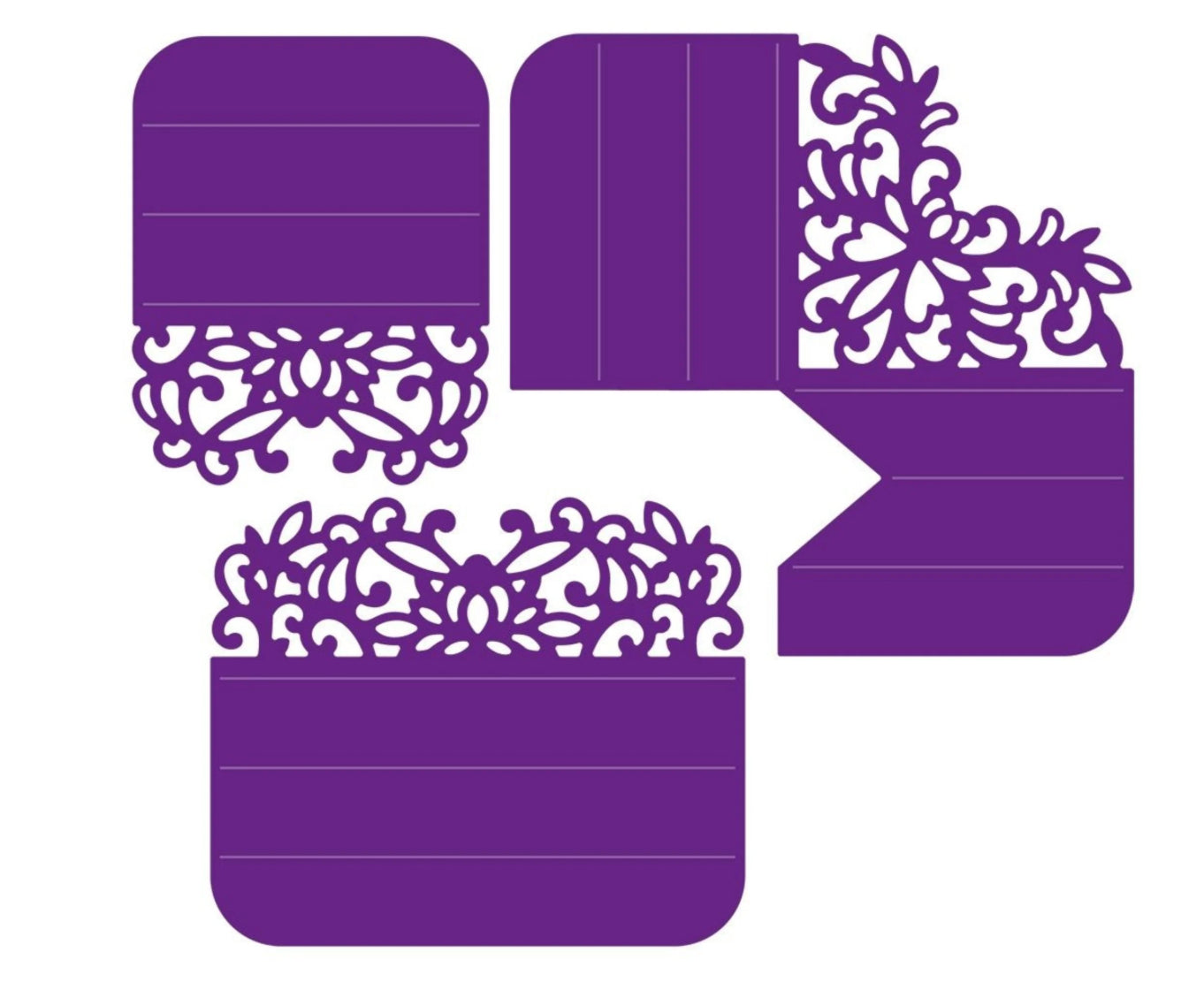 Gemini LACE 3D Concertina Boarder Set Metal Cutting Dies 3pc