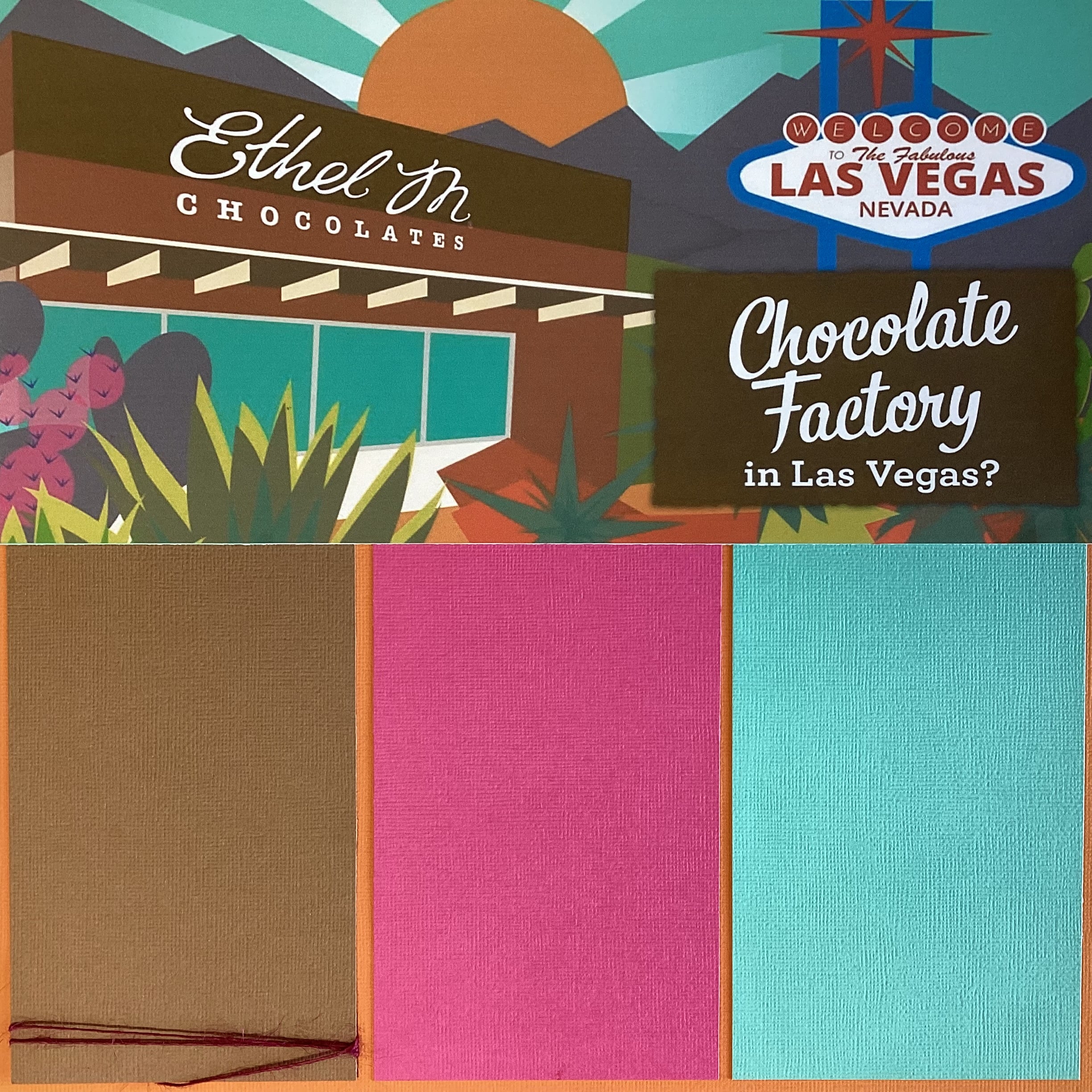 Premade Page ETHEL M CHOCOLATES (1) 12"X12" Scrapbook Pages
