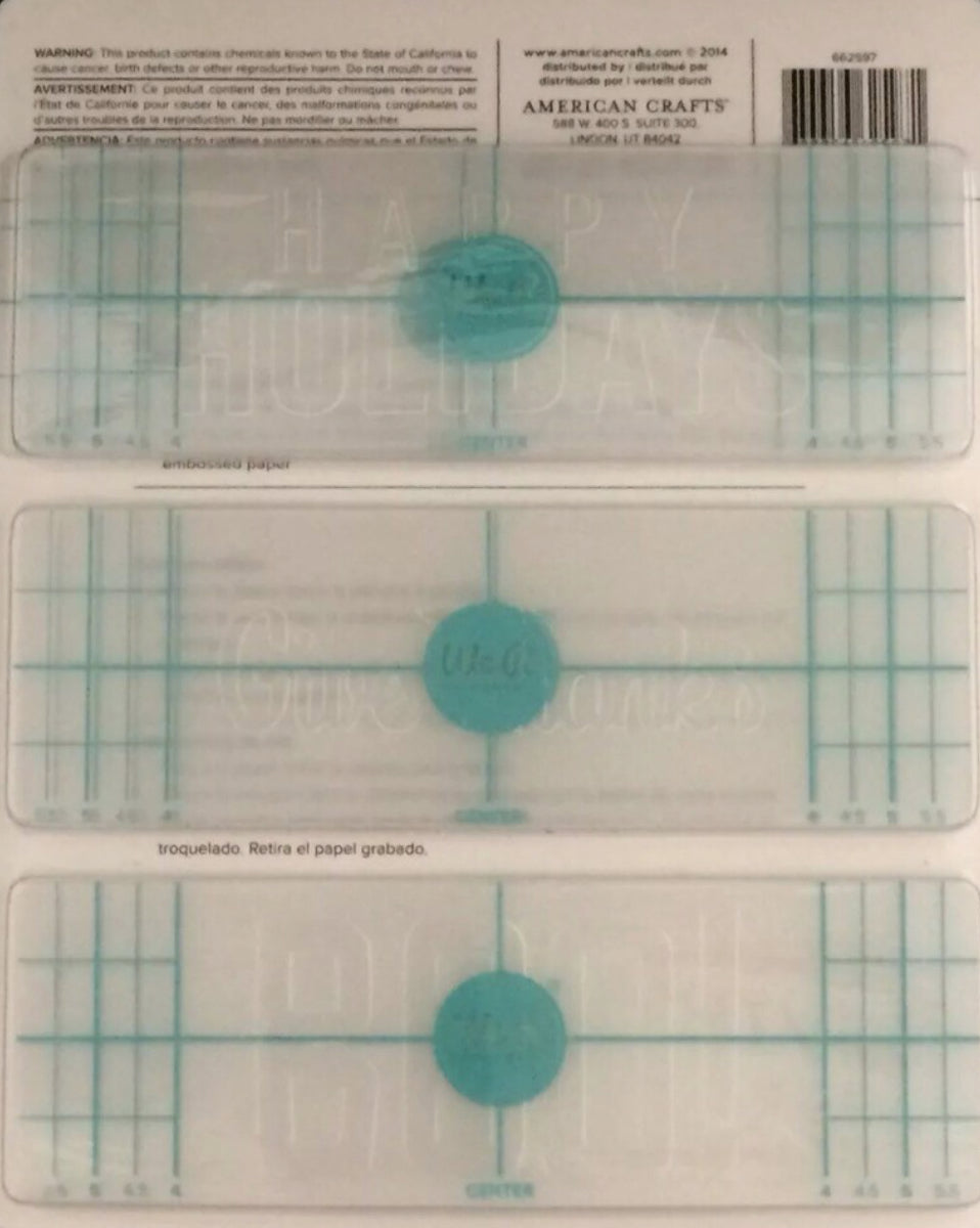 We R HOLIDAY EMBOSSING STRIPS 6 Folders