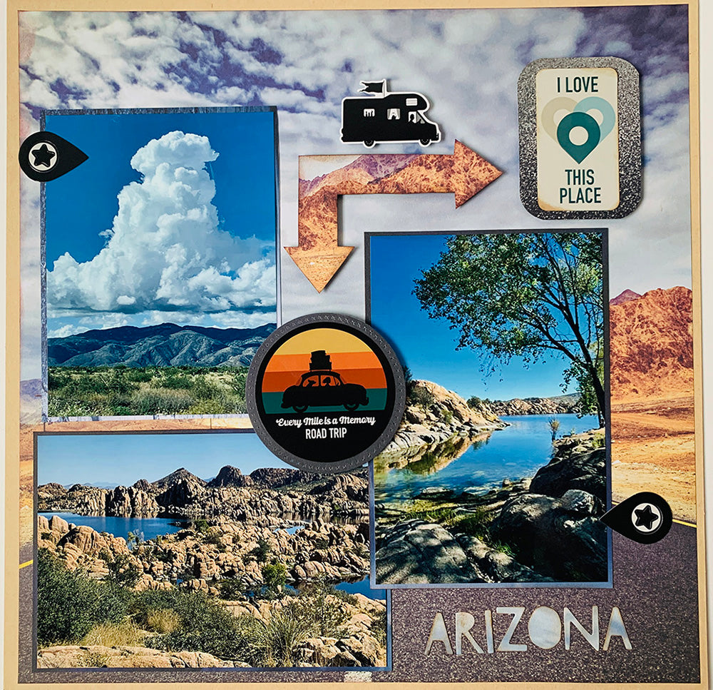 Reminisce ON THE ROAD 12"X12" DieCut Stickers 42pc