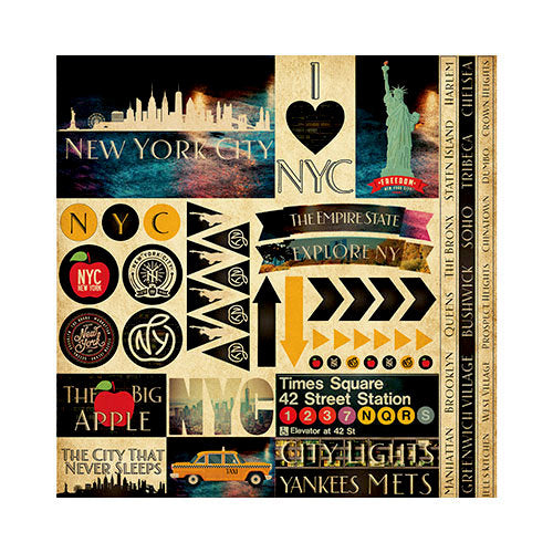 Reminisce NEW YORK 12"X12" Scrapbook Kit 9pc