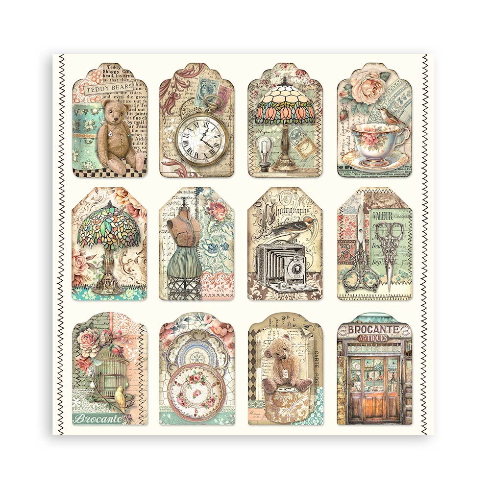 Stamperia BROCANTE ANTIQUES 12"X12" Maxi Paper Pad