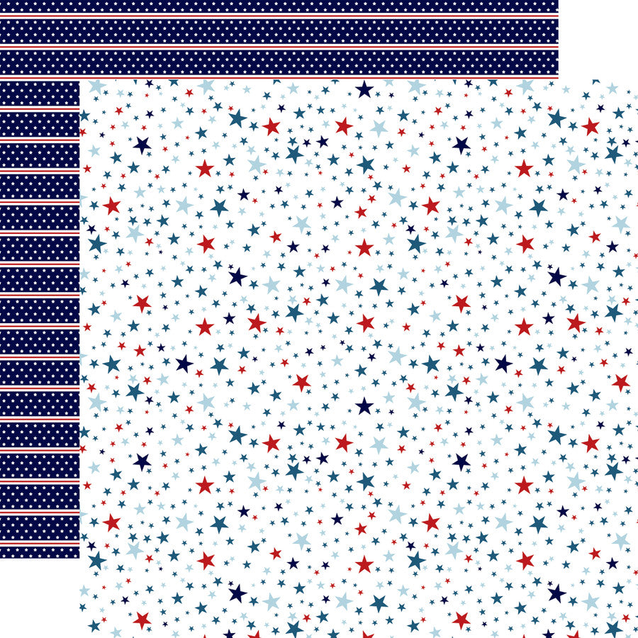 Echo Park STARS AND STRIPES FOREVER 12"x12" Scrapbook Paper