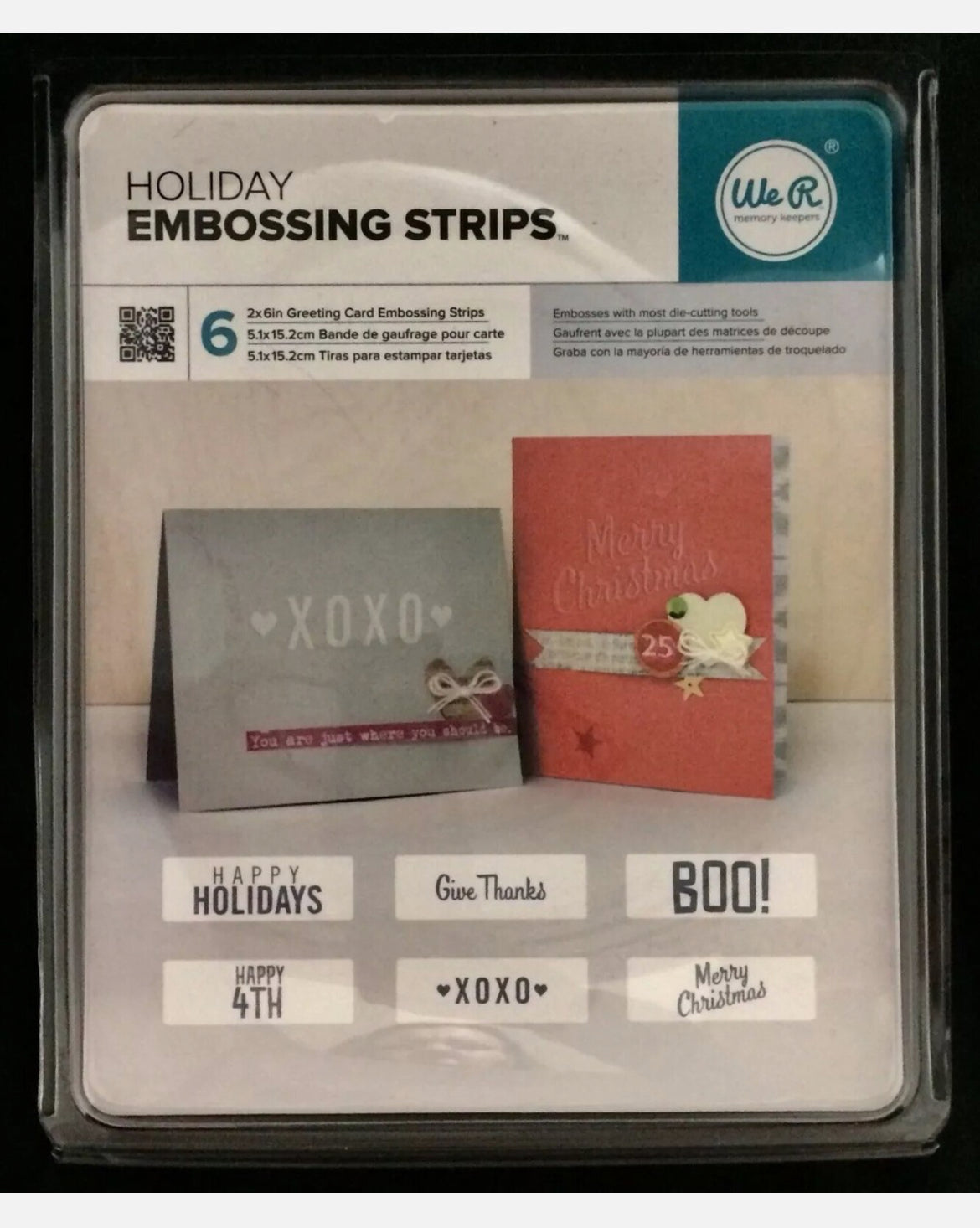 We R HOLIDAY EMBOSSING STRIPS 6 Folders