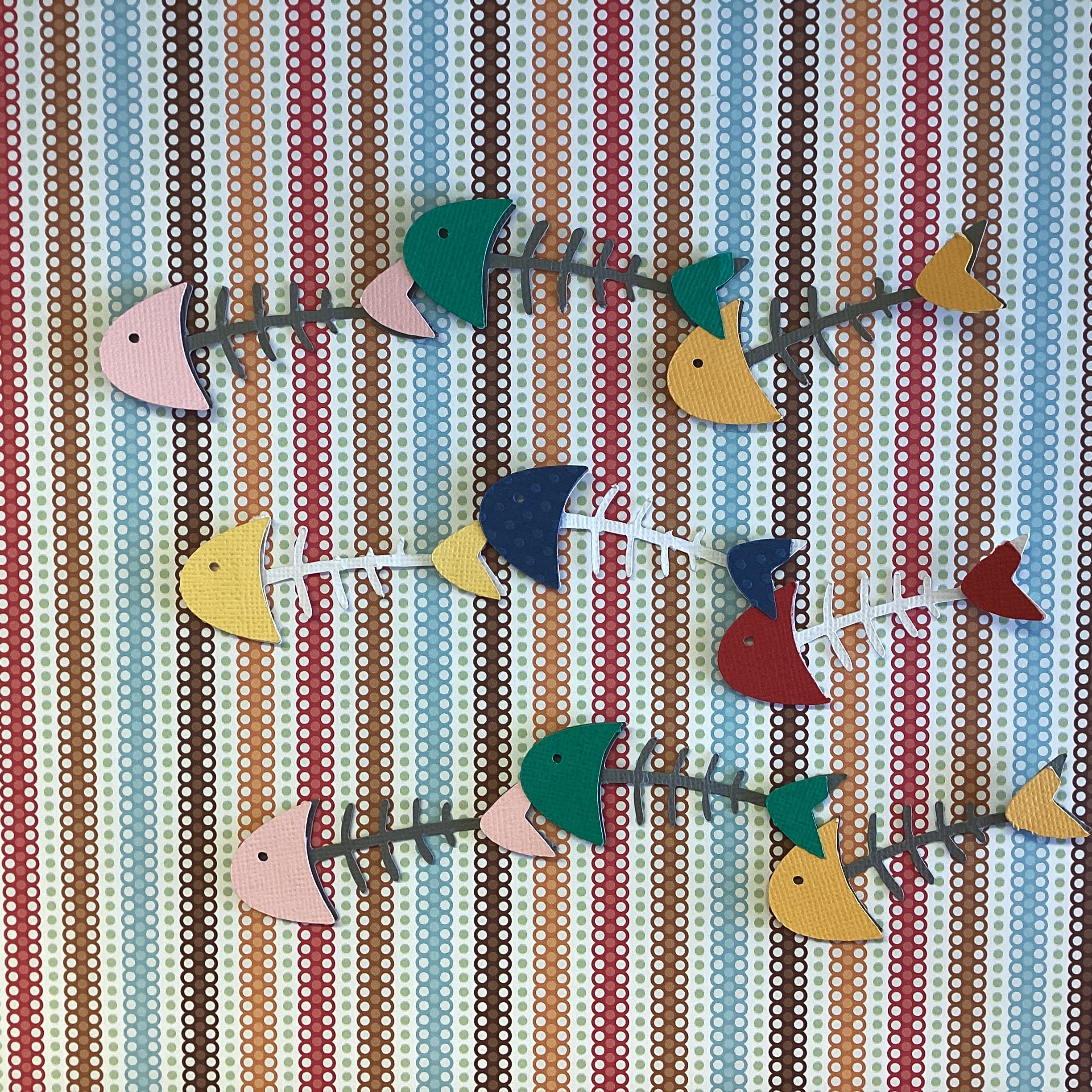 FISH BONES Pet Custom Scrapbook Die Cuts