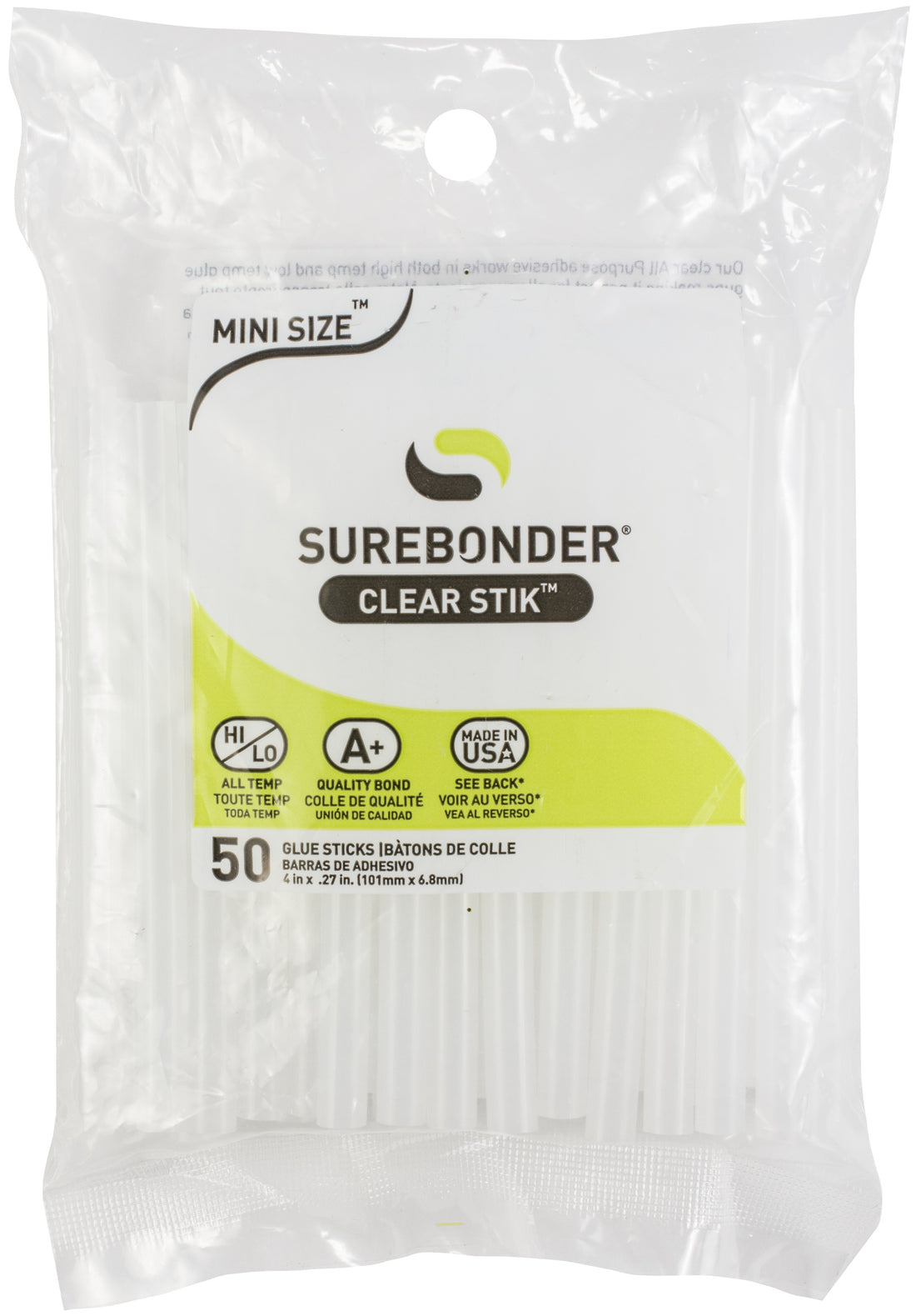 Surebonder ALL PURPOSE MINI GLUE STICKS Clear 50pc