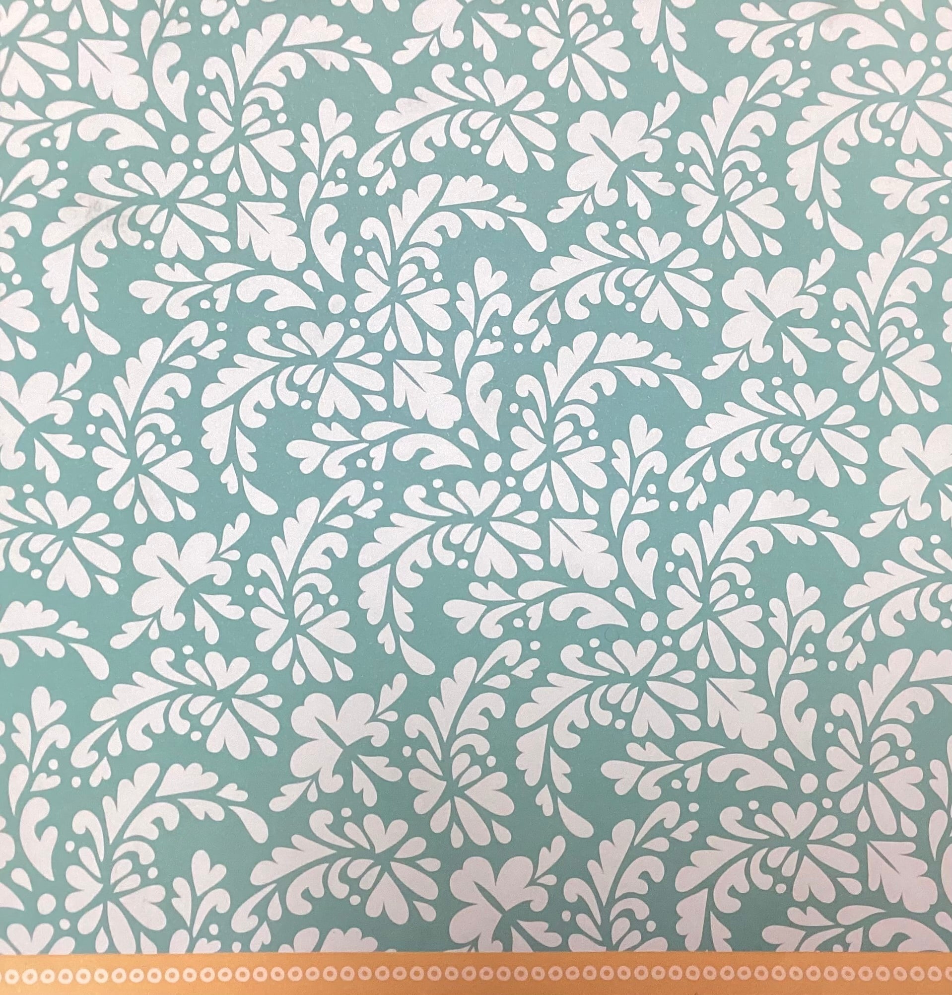 American Crafts GARDEN CAFE ORCHID 12"X12" Scrapbook Paper