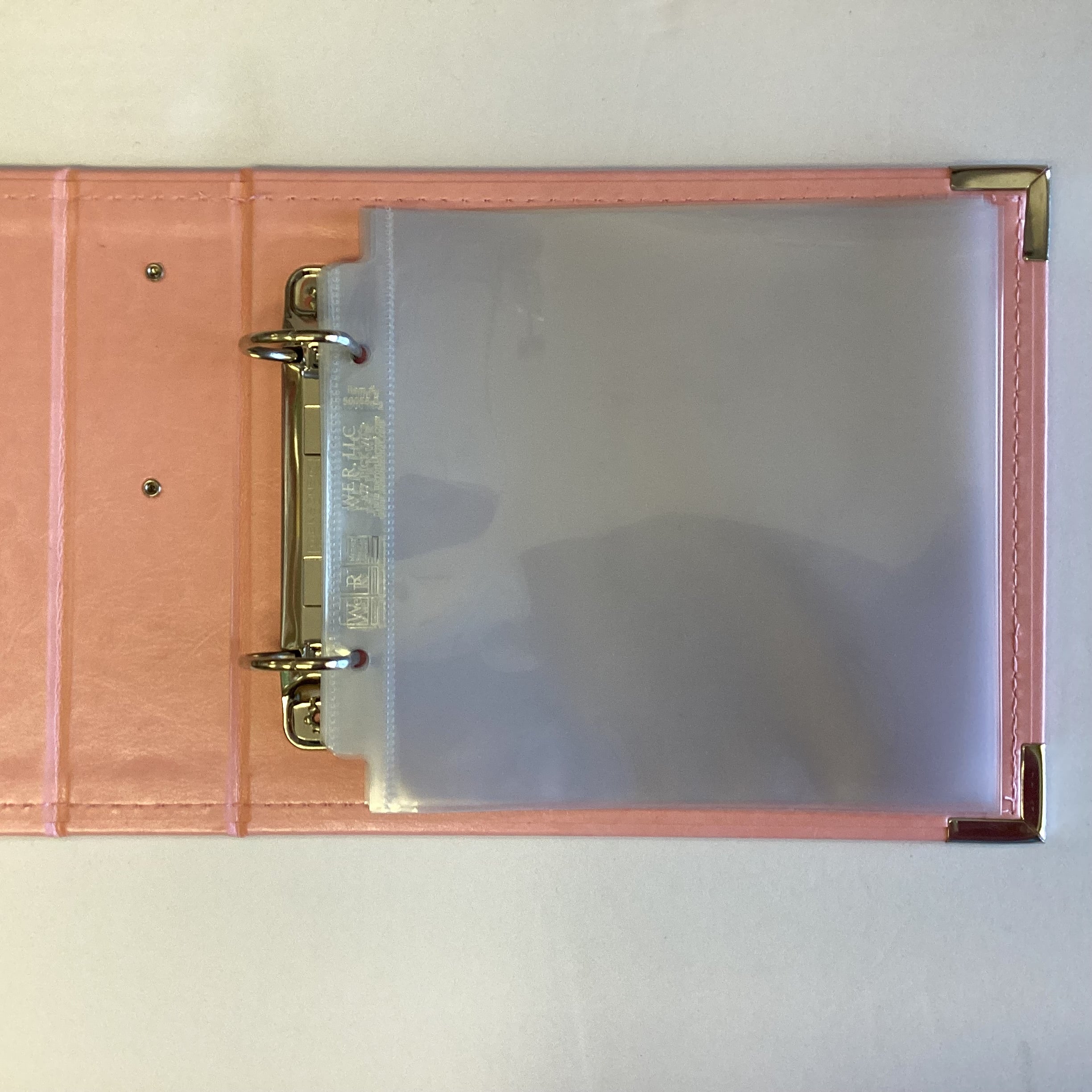 WeR Classic Leather PRETTY PINK 6"X6" Scrapbook Album