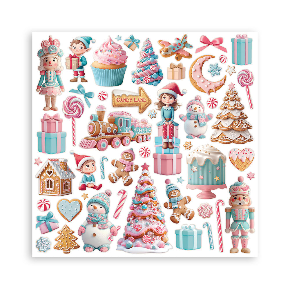 Stamperia Candy Christmas MAXI PAD 12"X12" Scrapbook Paper Pack