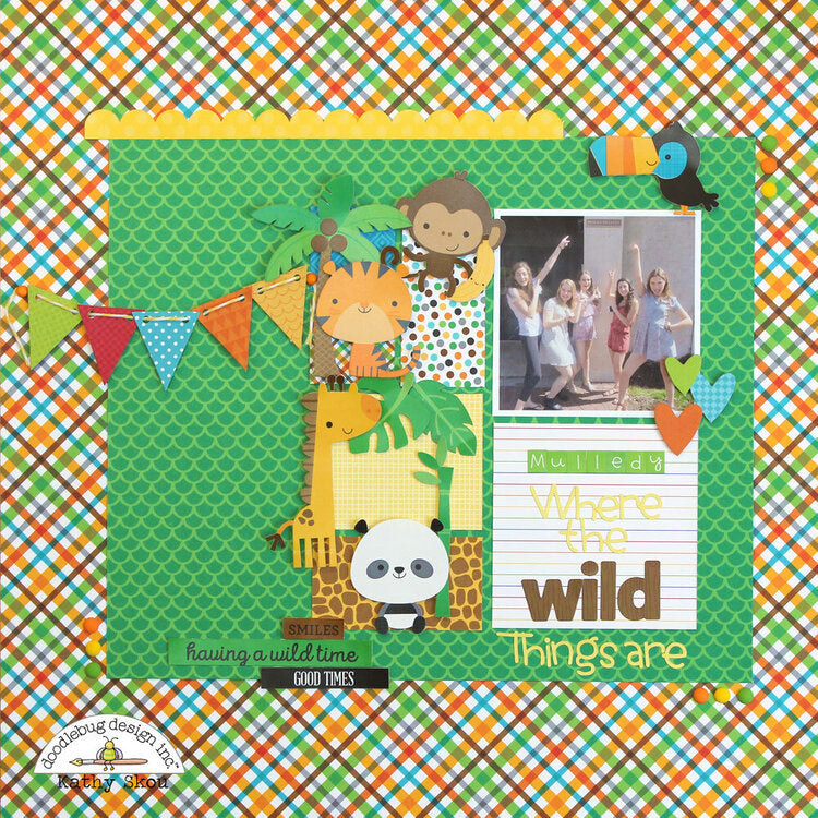 Doodlebug AT THE ZOO Odds & Ends Diecuts 73pc