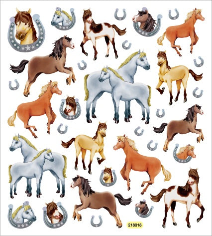 Sticker King HORSES & HORSESHOES Glitter Stickers 30pc