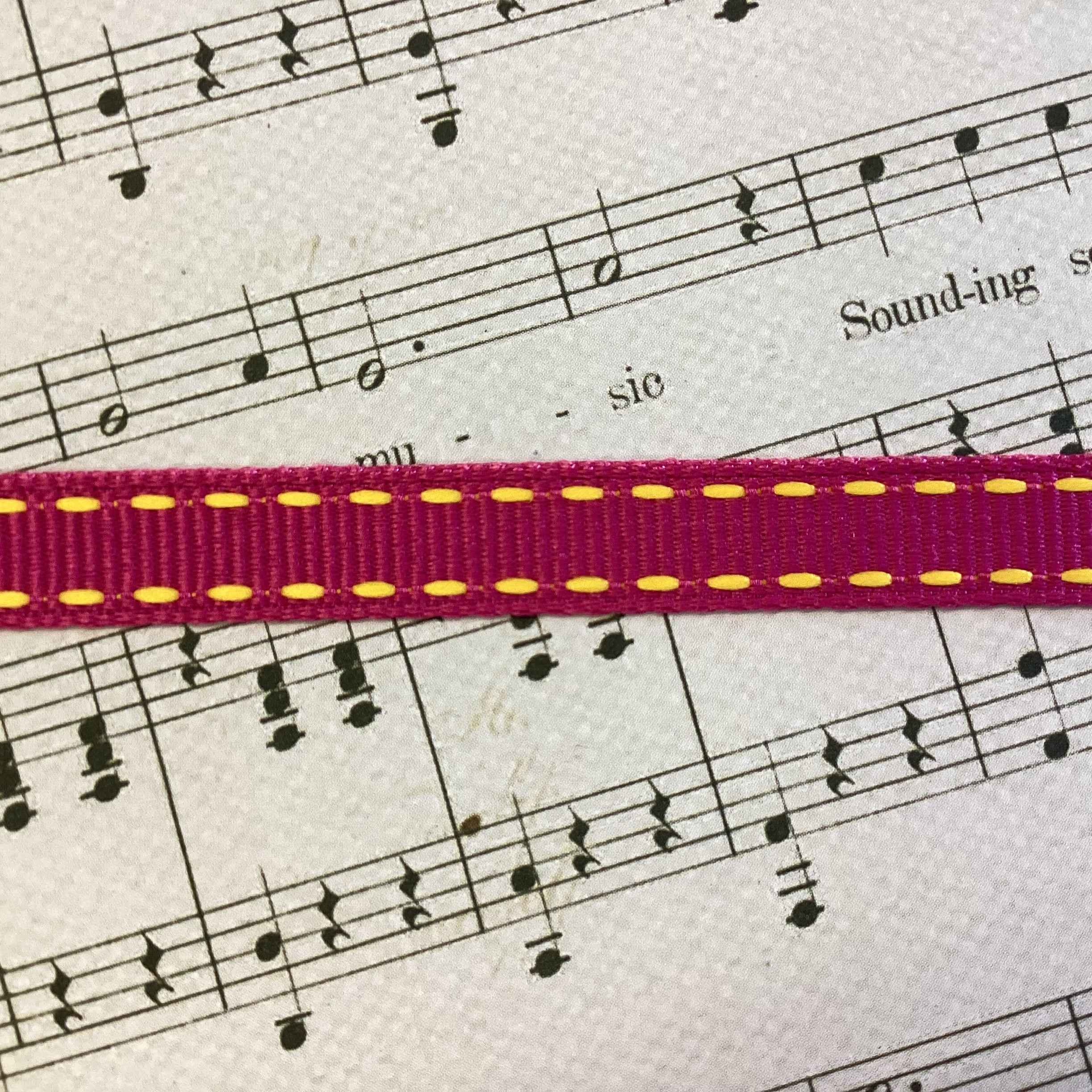 Creative Impressions 3/8” STITCHES RIBBON 1 yard yd
