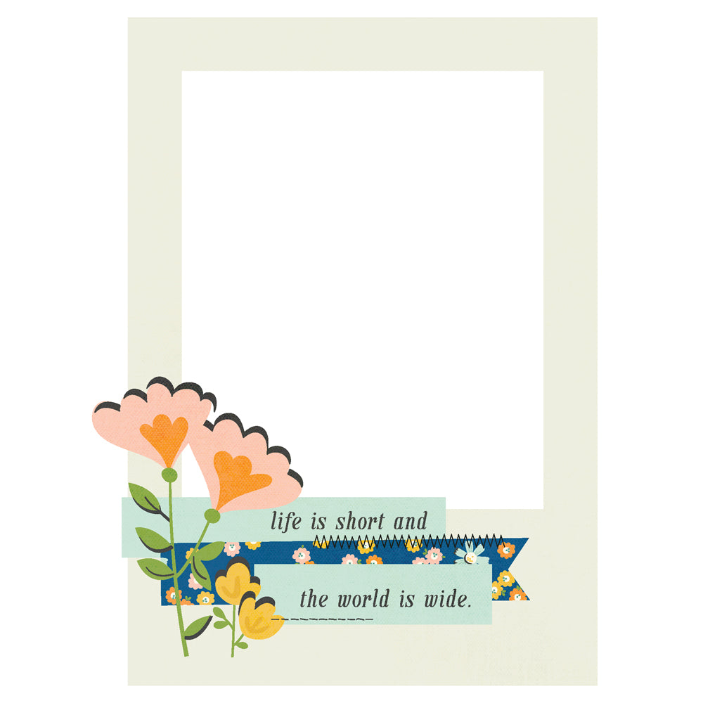 Simple Stories HAPPY TRAVELS Chipboard Frames 6pc