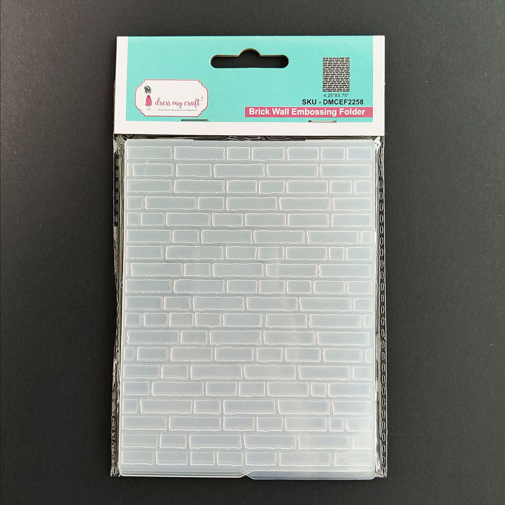 Dress My Craft BRICK WALL Embossing Folder