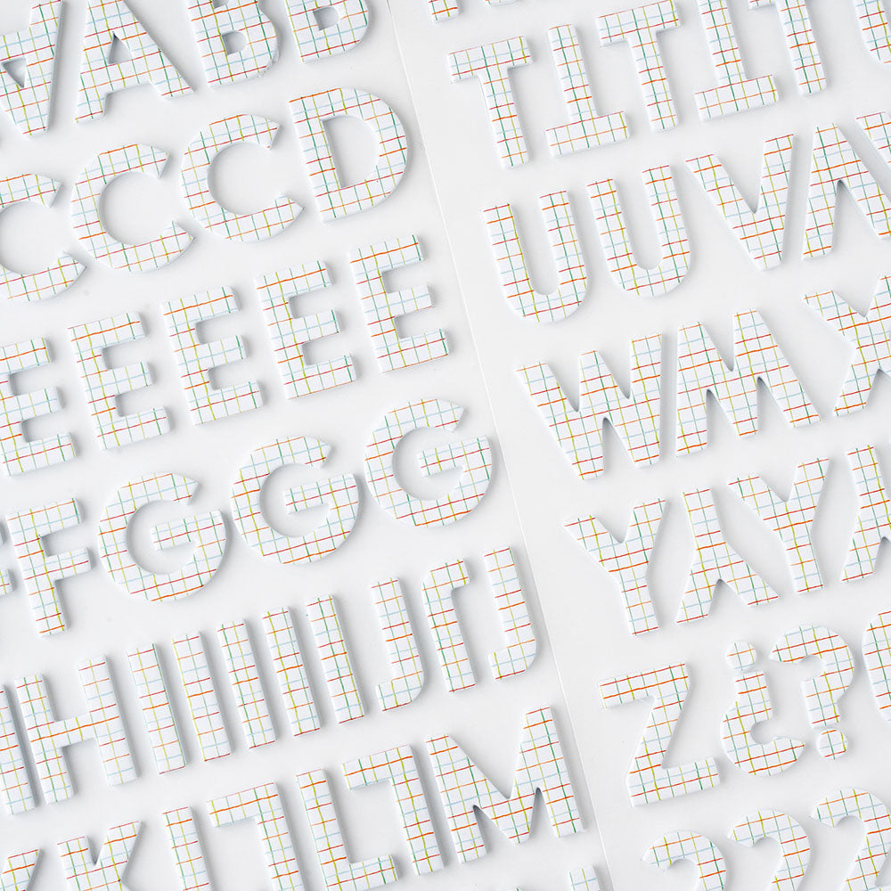 Thickers Pebbles COOL BOY Alpha Foam Letter Stickers