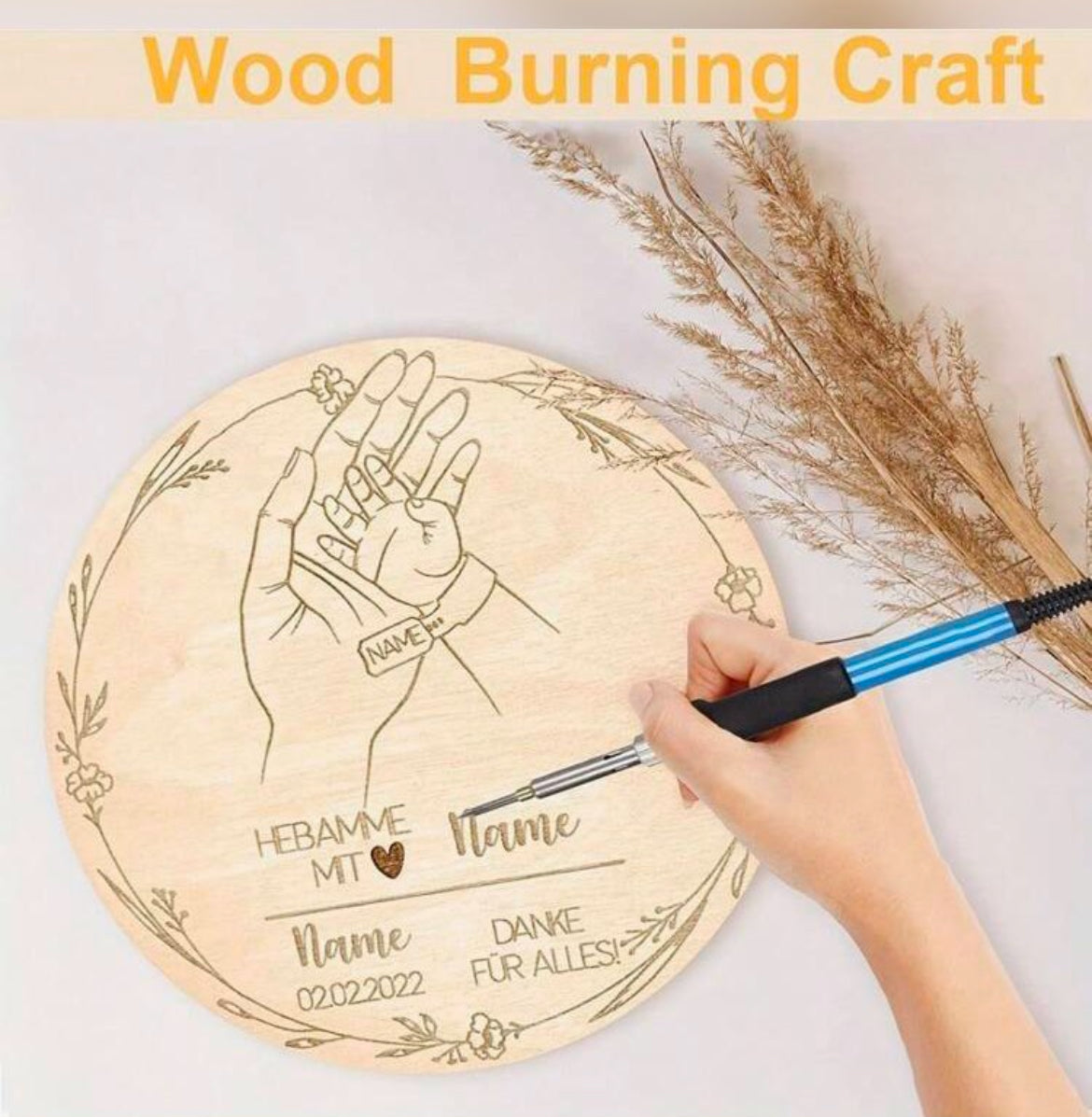 Scrapbooksrus 12” WOOD CIRCLE SIGN Hanging Round Home Decor