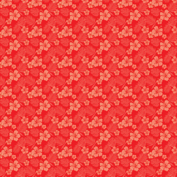 HIBISCUS Tropical Floral 12”X12” Paper Pack Scrapbook Customs