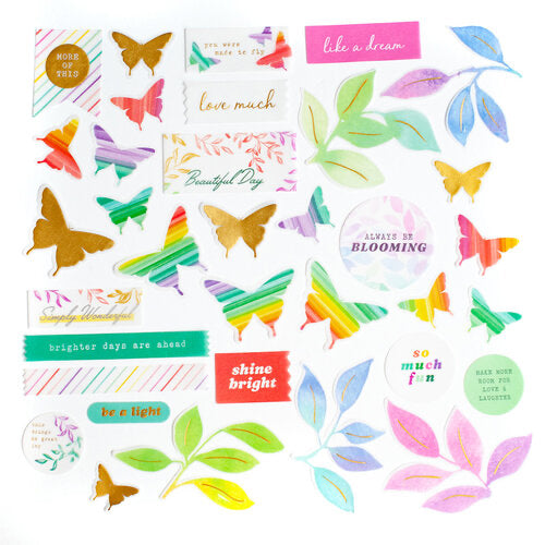 Pinkfresh Studio Delightful VELLUM EMBELLISHMENTS 35pc