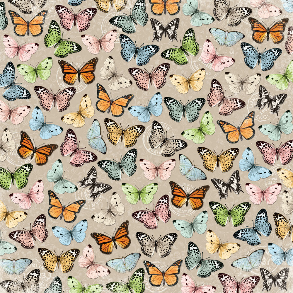 Simple Stories SIMPLE VINTAGE JUNK DRAWER 12"X12" Scrapbook Paper