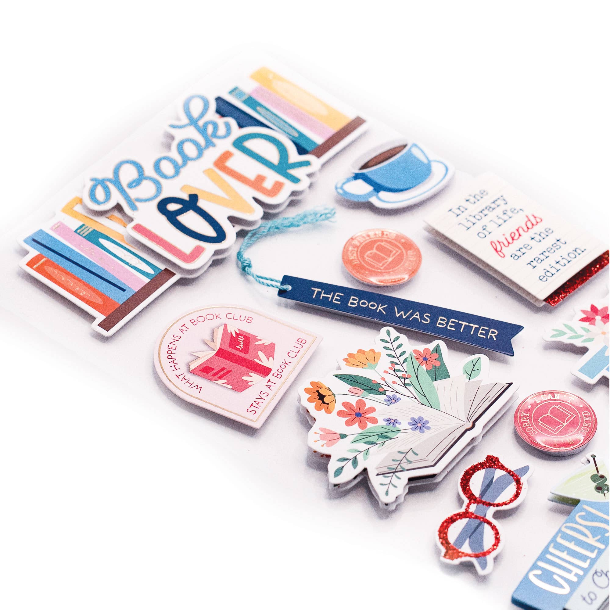 Paper House BOOK LOVER 3D Sticker 12pc