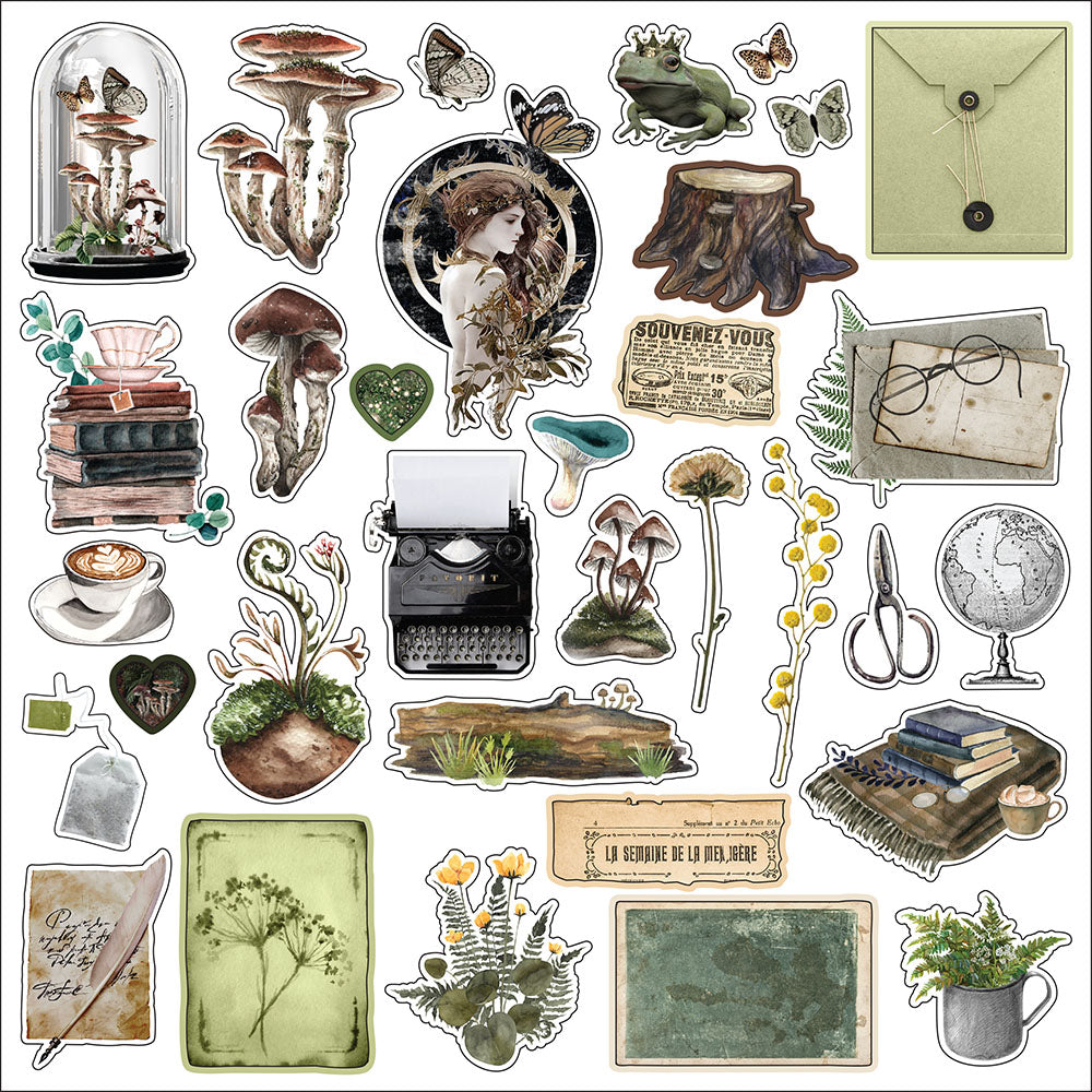 Prima Nature Academia EPHEMERA 4.5"X6” 66pc Diecuts