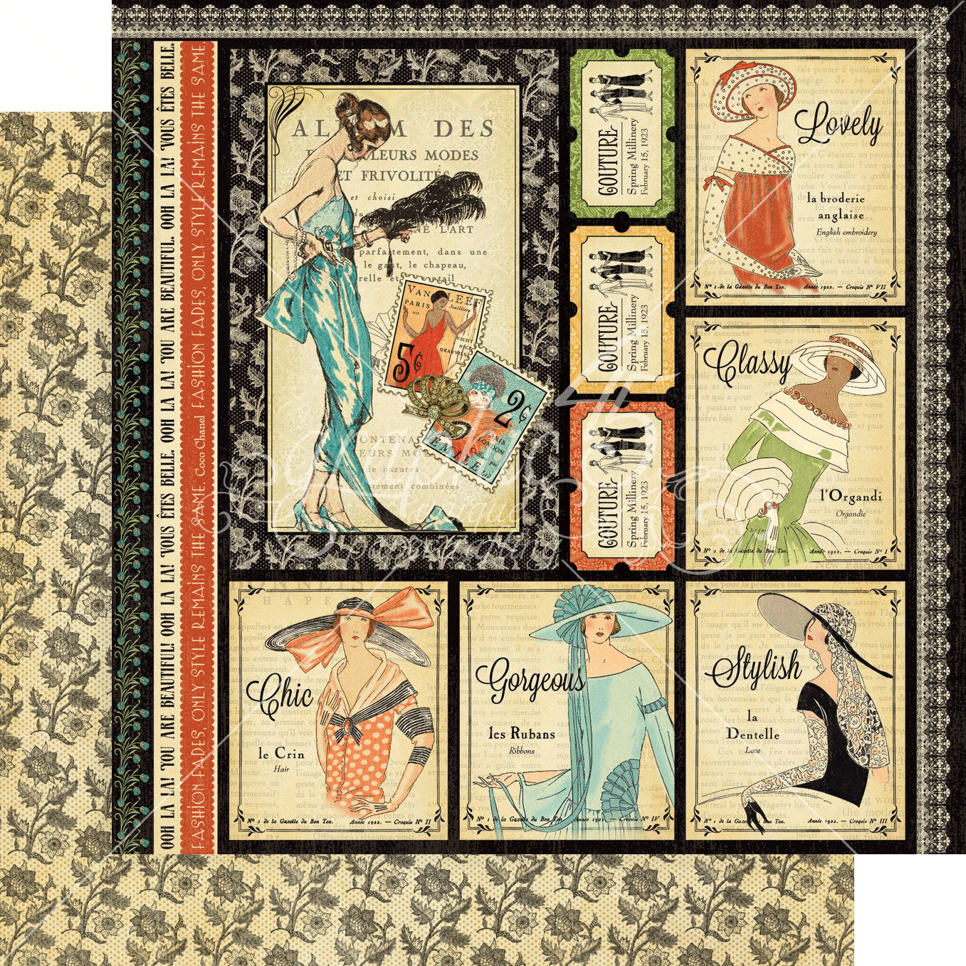 Graphic 45 COUTURE DELUXE COLLECTOR’S EDITION 12”X12” Scrapbook Set