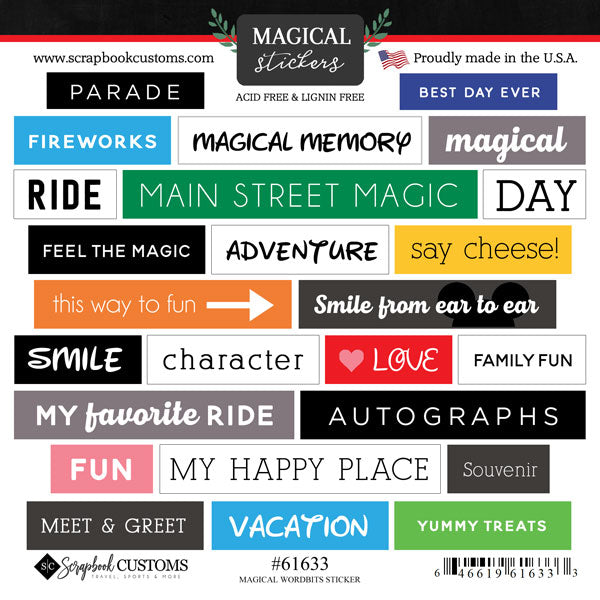 Magical Stickers WORDBITS Stickers 25pc