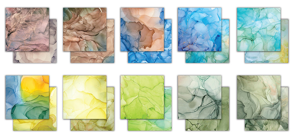 Craft Consortium Ink Drops EARTH 6”X6” Premium Paper Pad